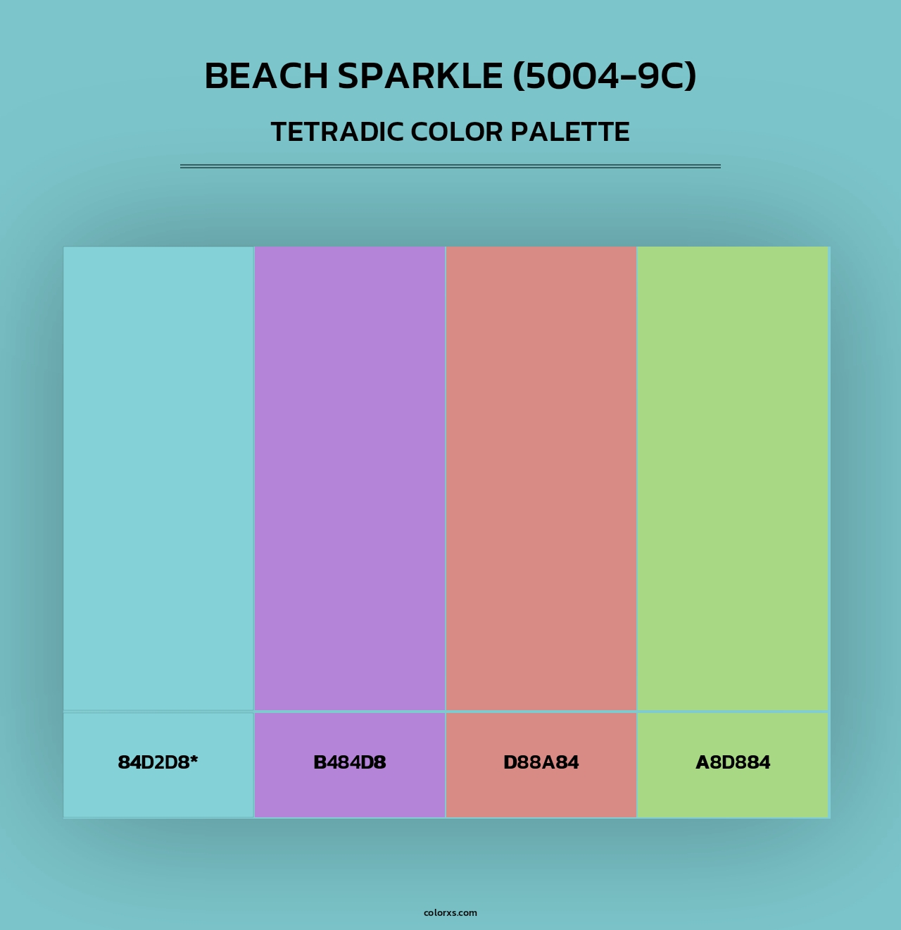 Beach Sparkle (5004-9C) - Tetradic Color Palette