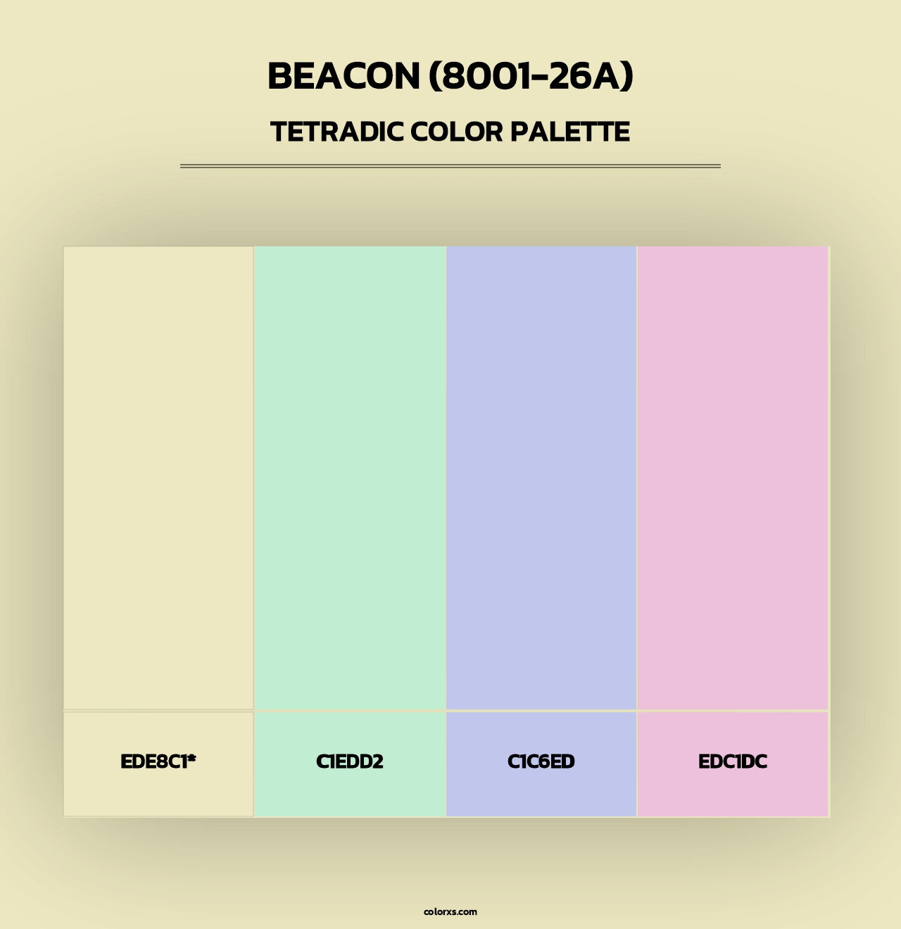 Beacon (8001-26A) - Tetradic Color Palette