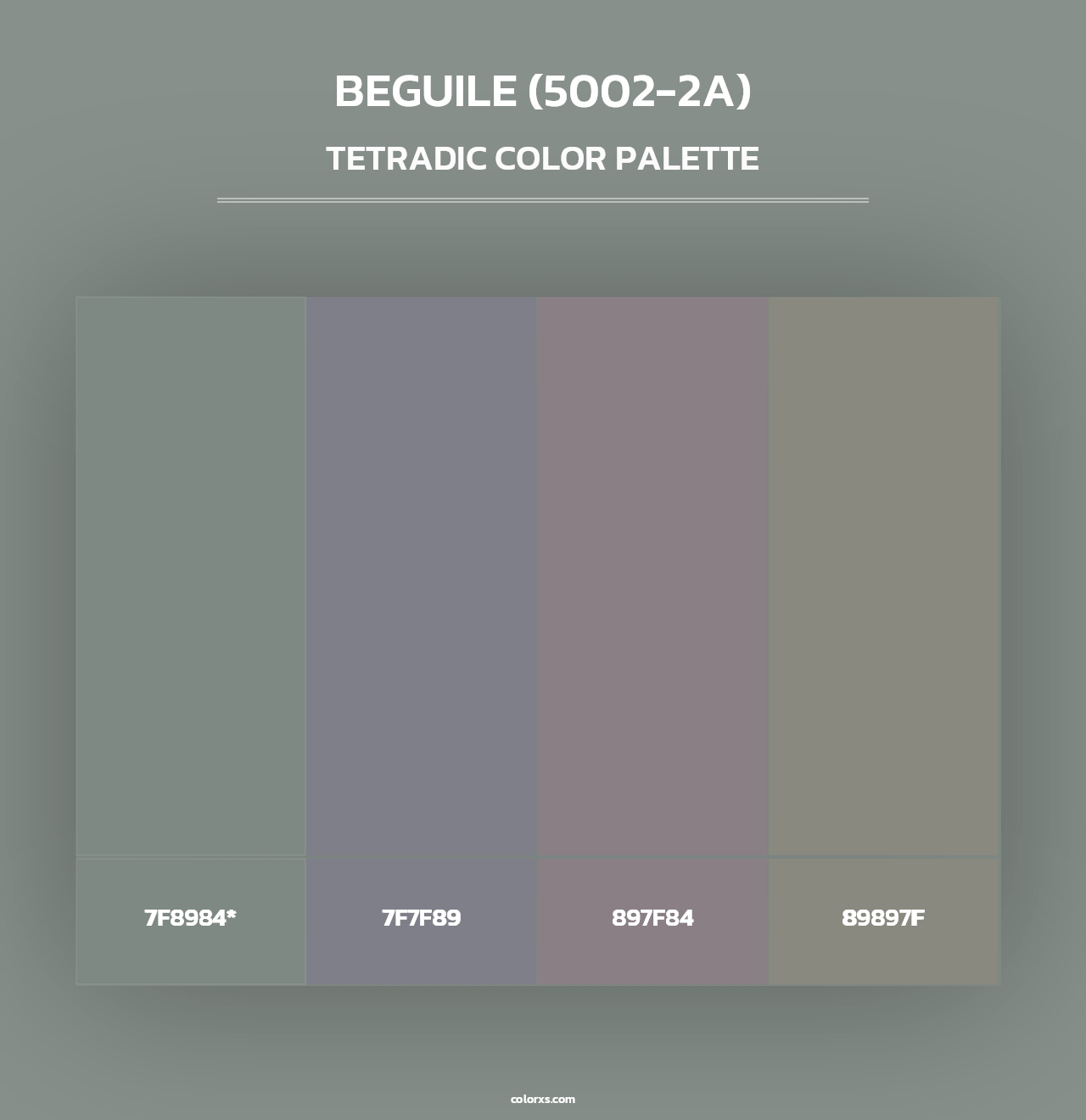 Beguile (5002-2A) - Tetradic Color Palette