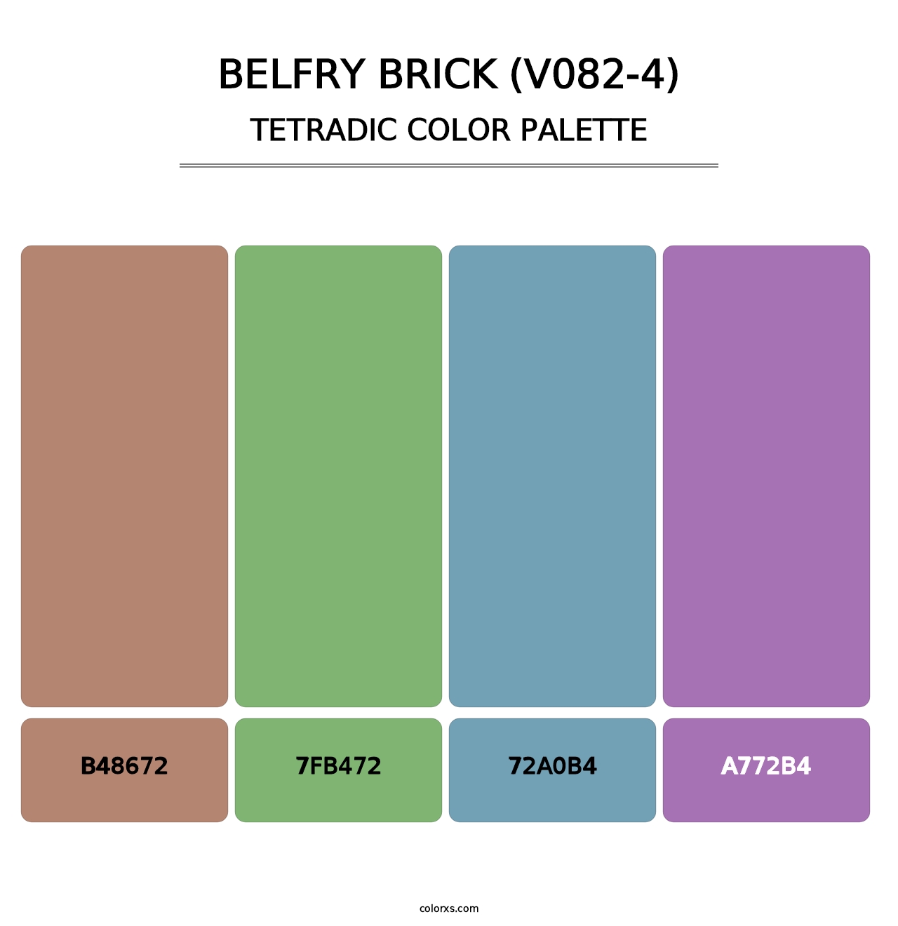 Belfry Brick (V082-4) - Tetradic Color Palette