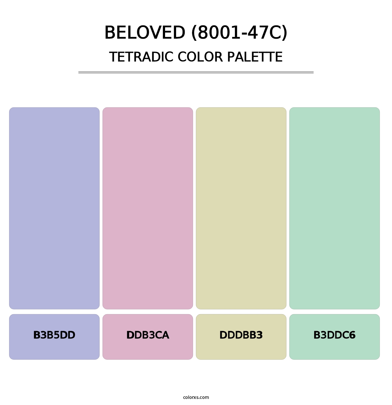 Beloved (8001-47C) - Tetradic Color Palette
