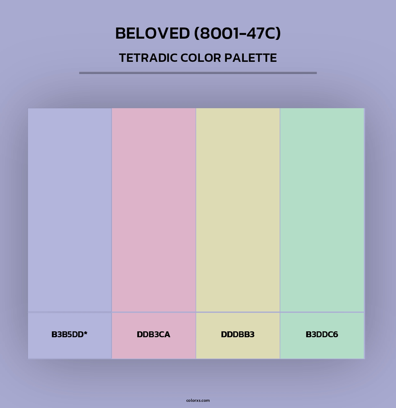 Beloved (8001-47C) - Tetradic Color Palette