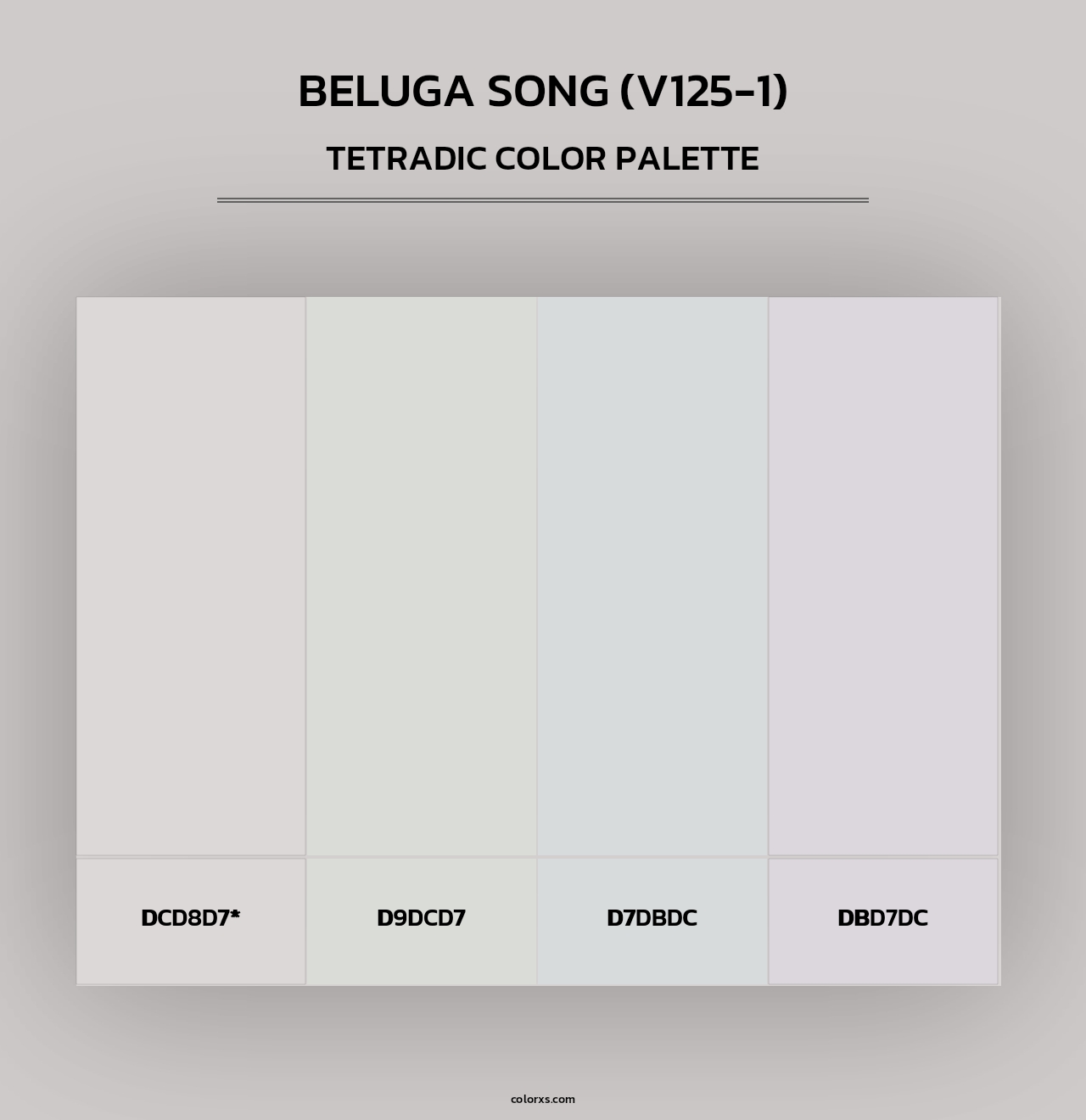 Beluga Song (V125-1) - Tetradic Color Palette