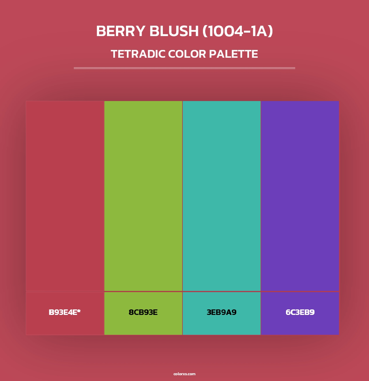 Berry Blush (1004-1A) - Tetradic Color Palette