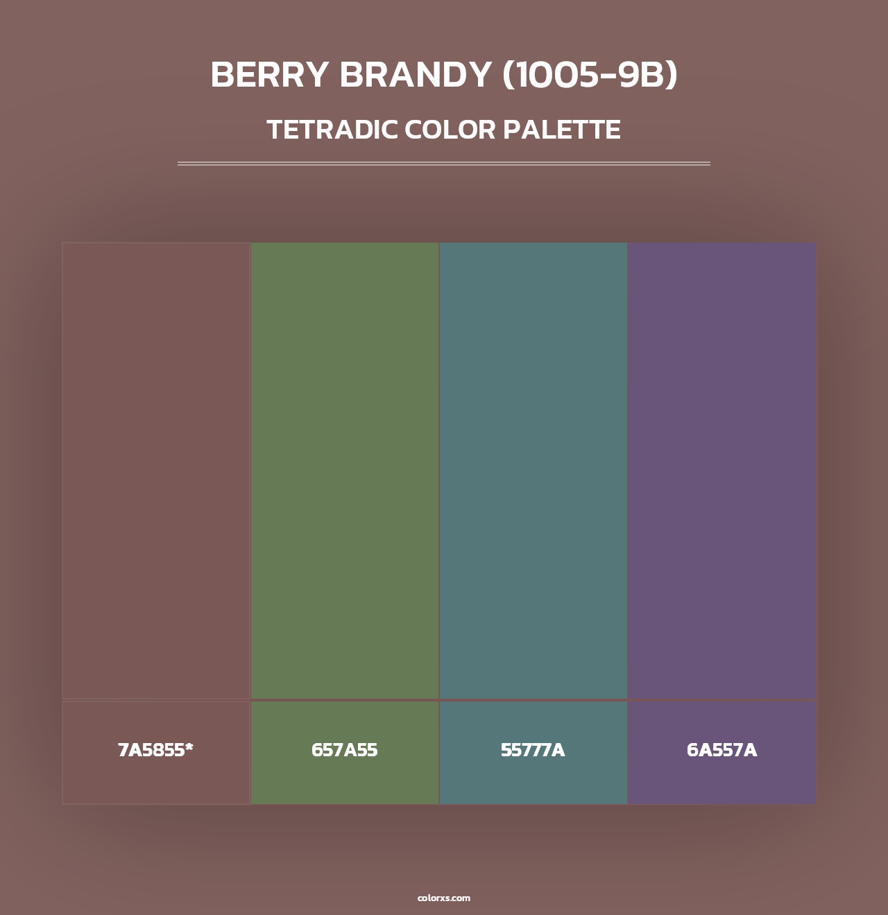 Berry Brandy (1005-9B) - Tetradic Color Palette
