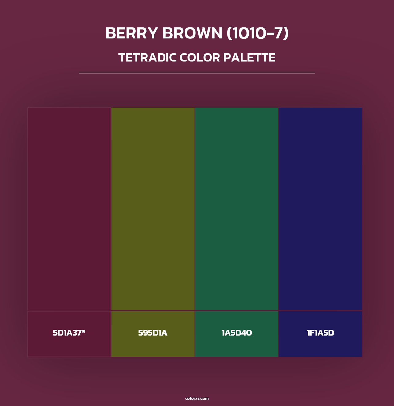 Berry Brown (1010-7) - Tetradic Color Palette