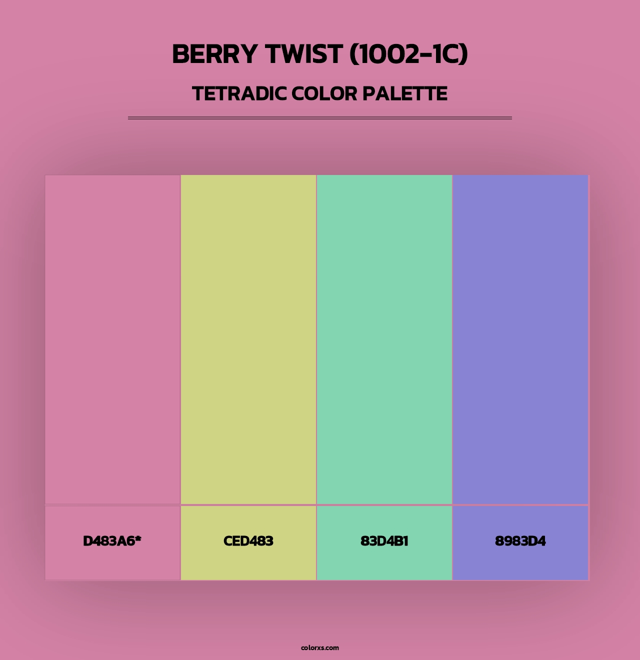Berry Twist (1002-1C) - Tetradic Color Palette