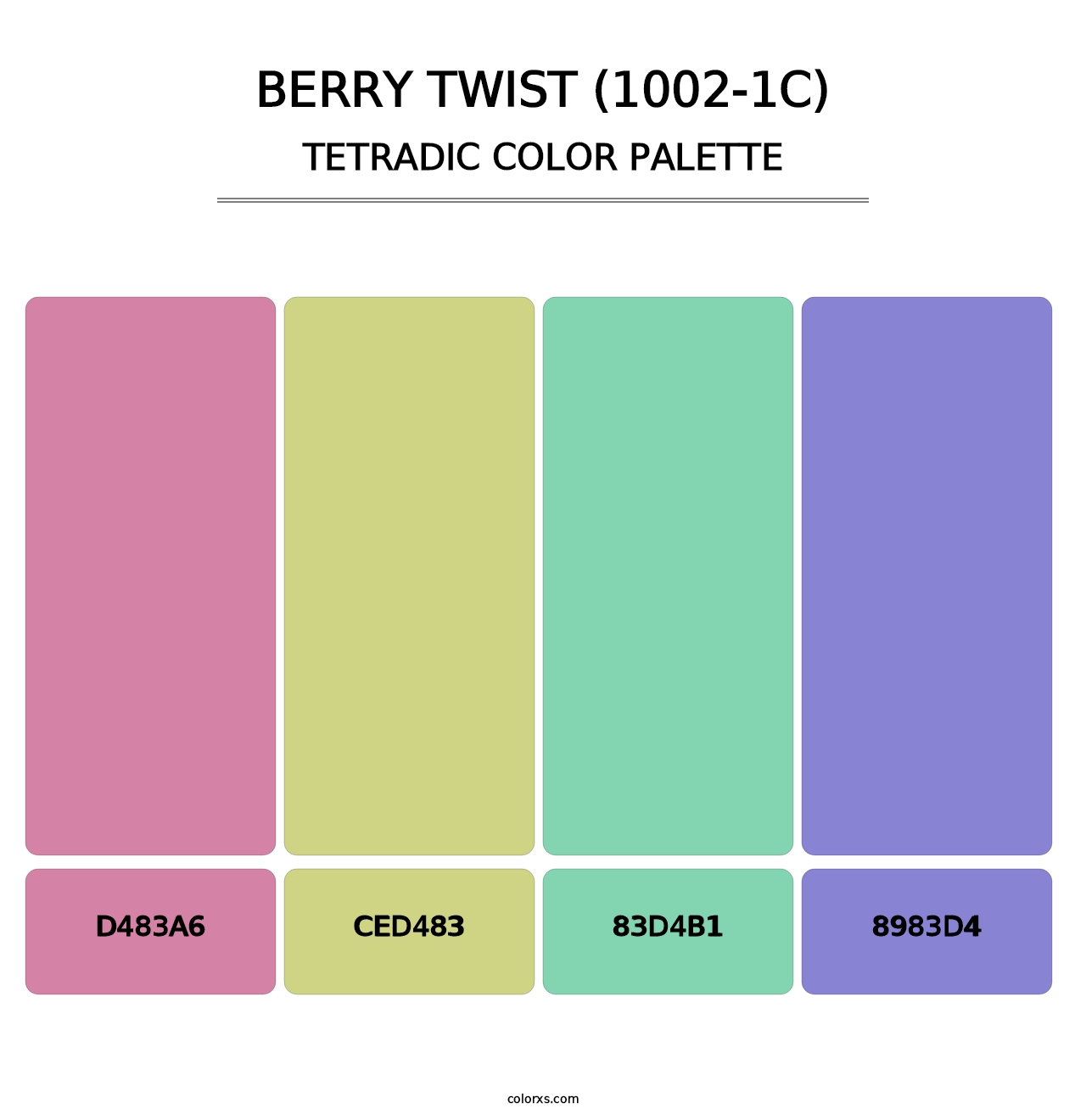 Berry Twist (1002-1C) - Tetradic Color Palette