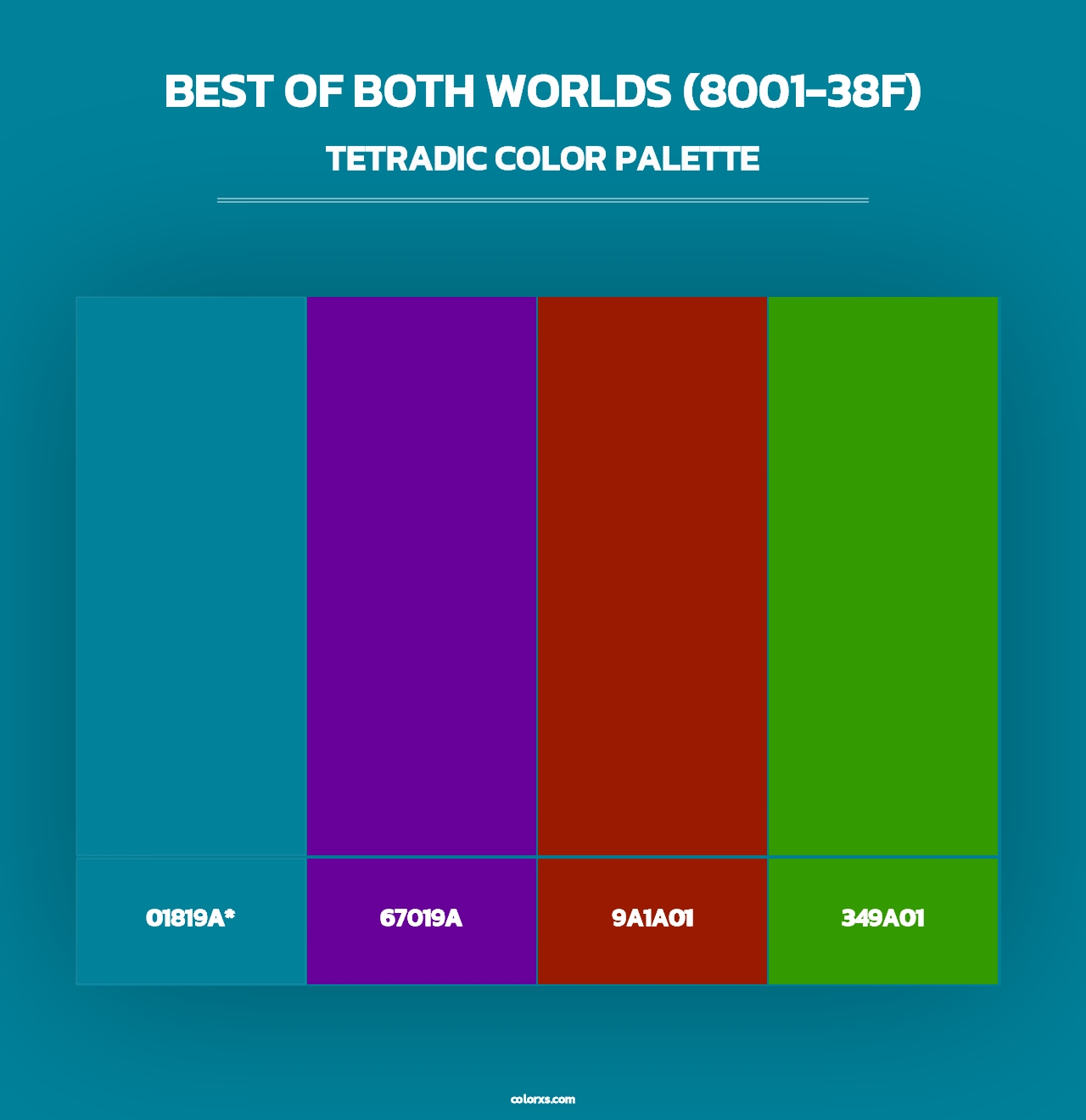 Best of Both Worlds (8001-38F) - Tetradic Color Palette