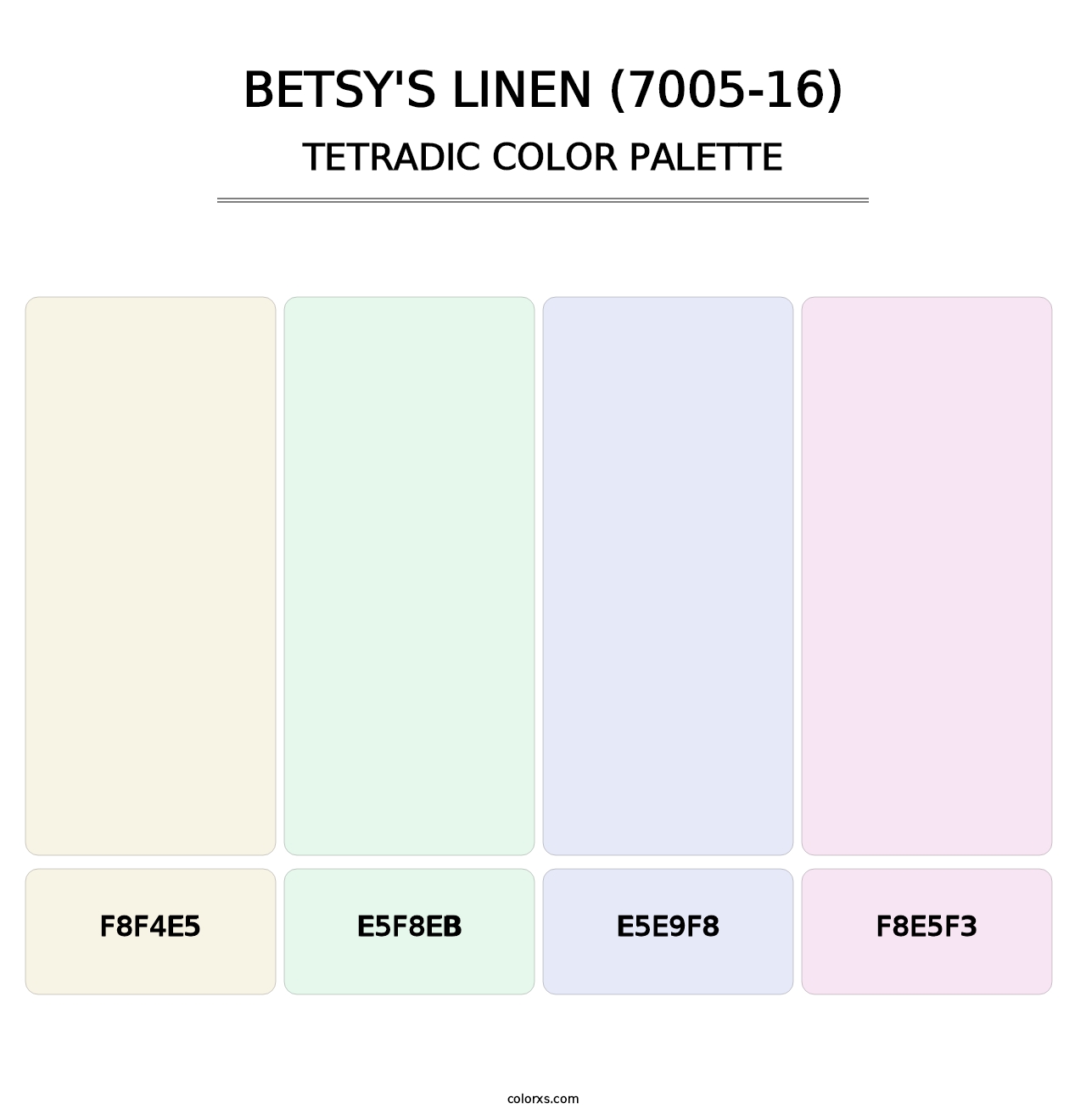 Betsy's Linen (7005-16) - Tetradic Color Palette