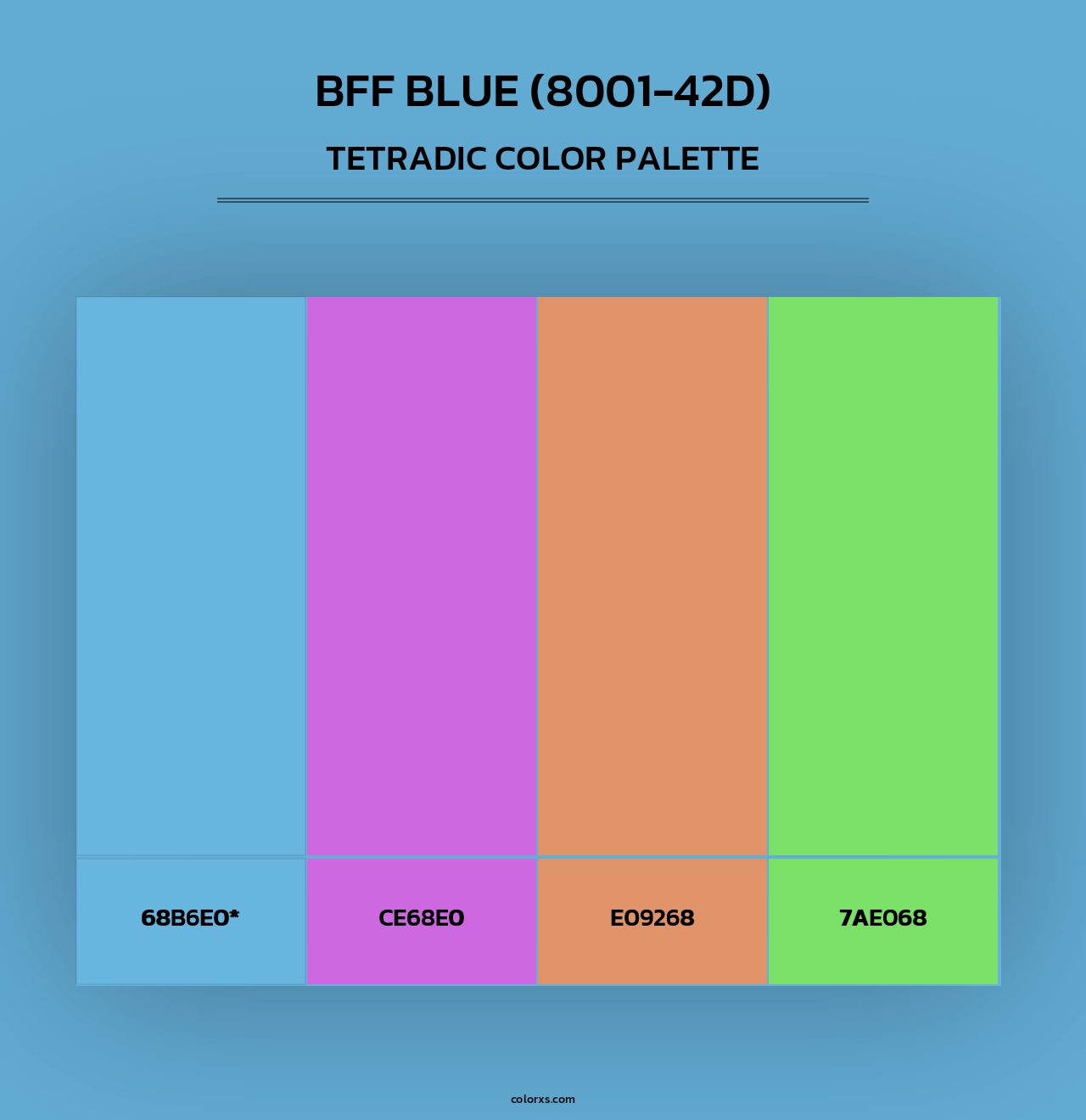 BFF Blue (8001-42D) - Tetradic Color Palette