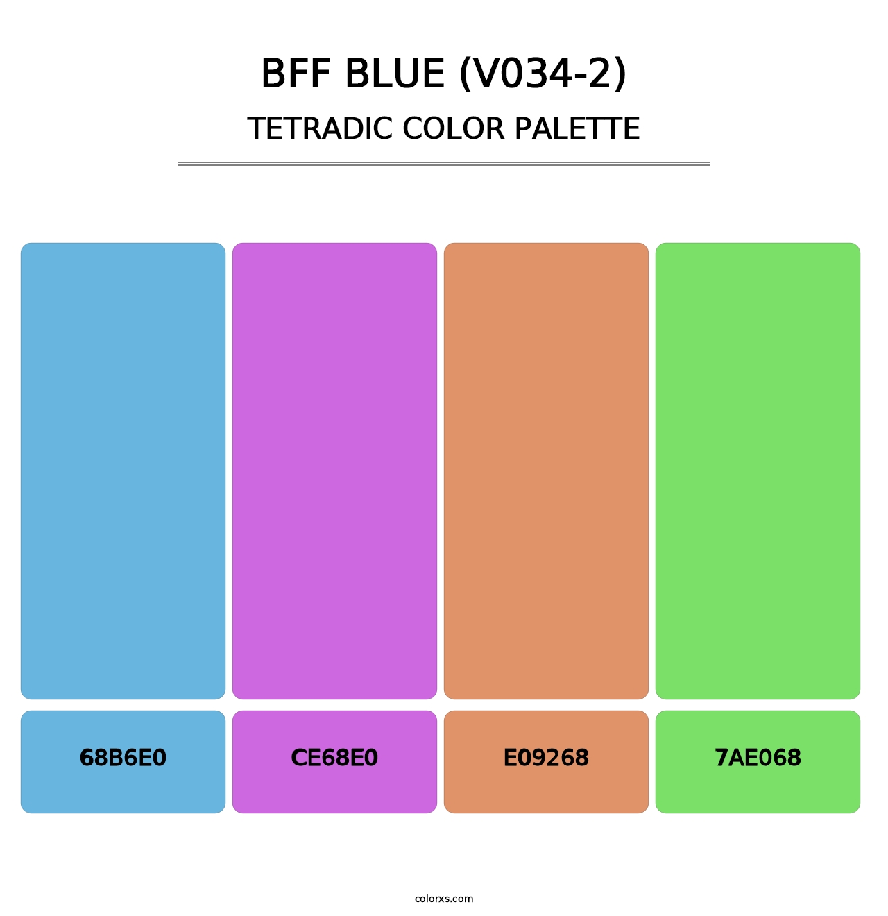 BFF Blue (V034-2) - Tetradic Color Palette