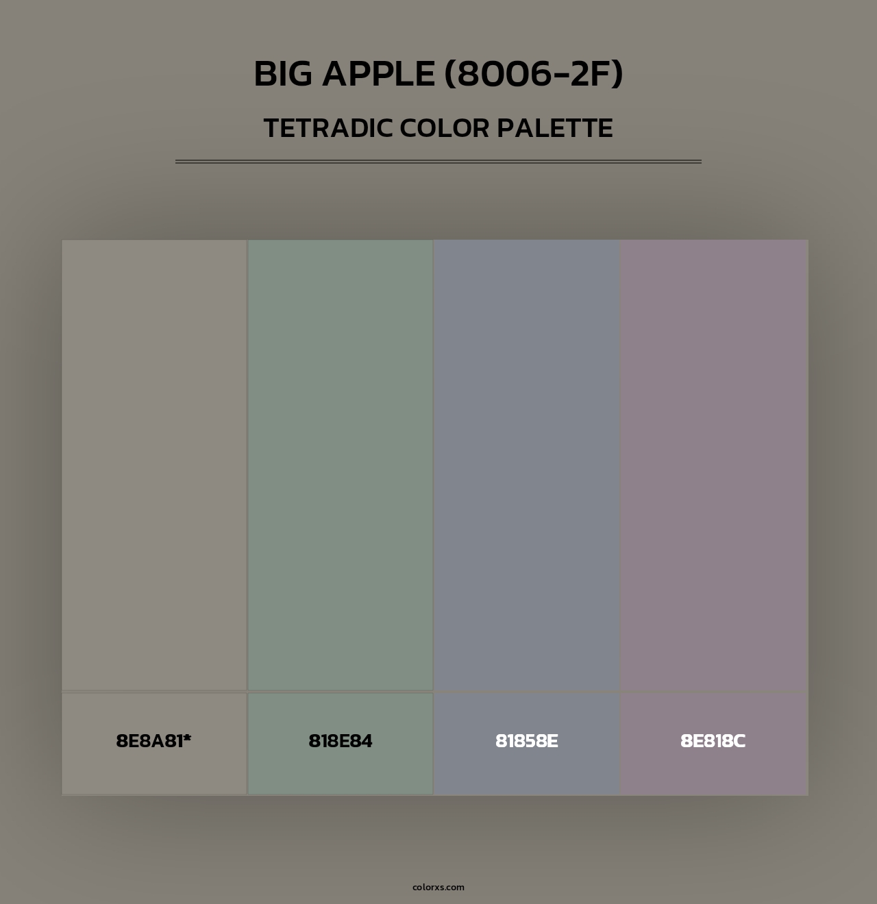 Big Apple (8006-2F) - Tetradic Color Palette
