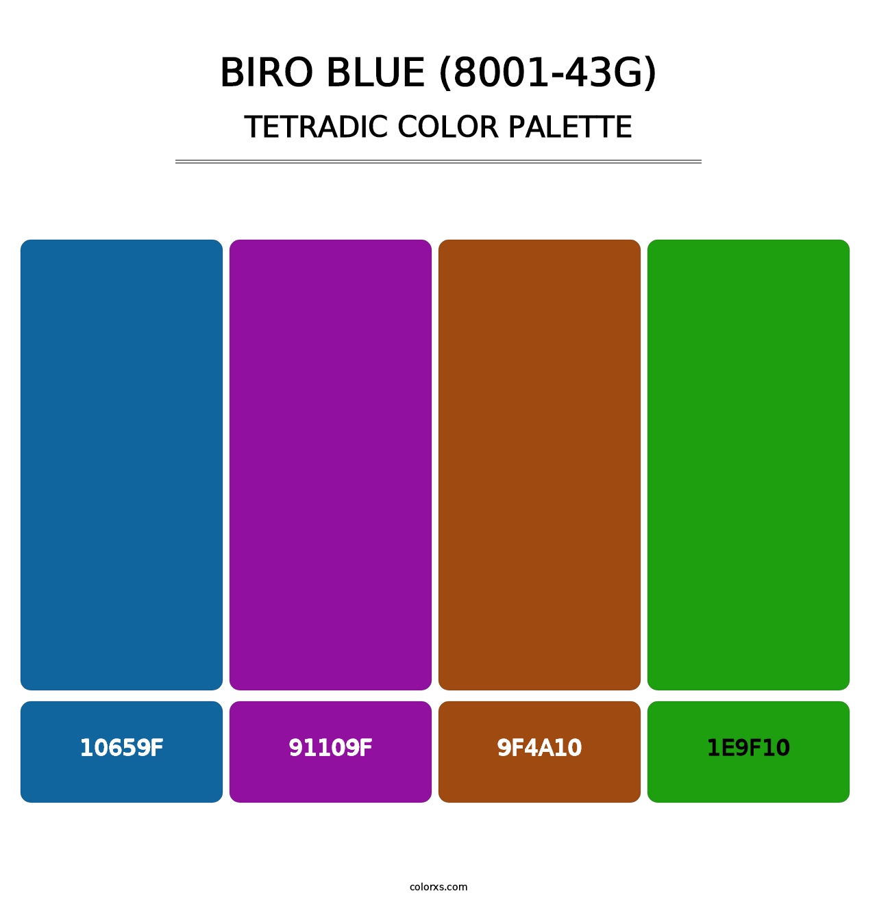 Biro Blue (8001-43G) - Tetradic Color Palette