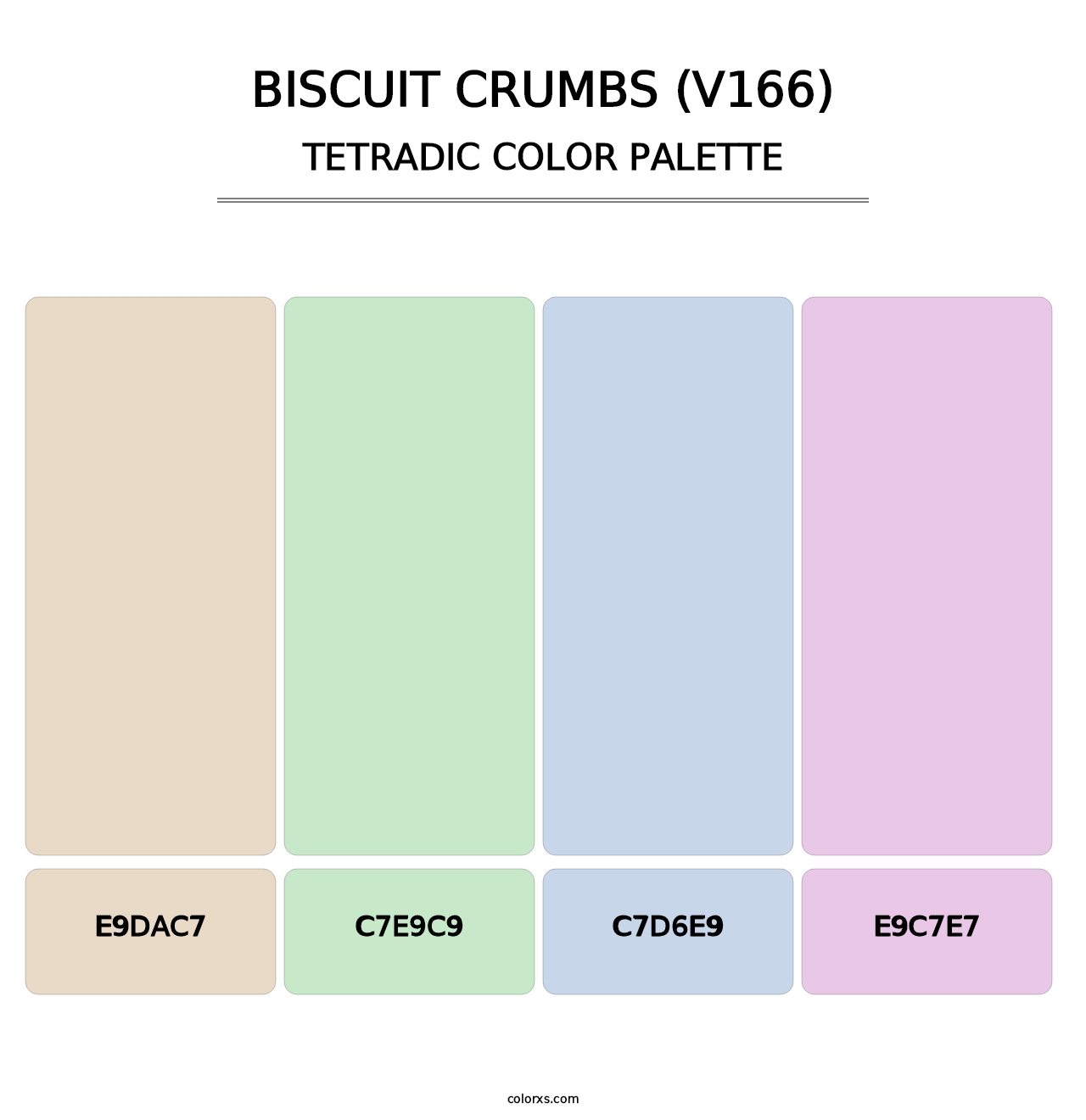 Biscuit Crumbs (V166) - Tetradic Color Palette