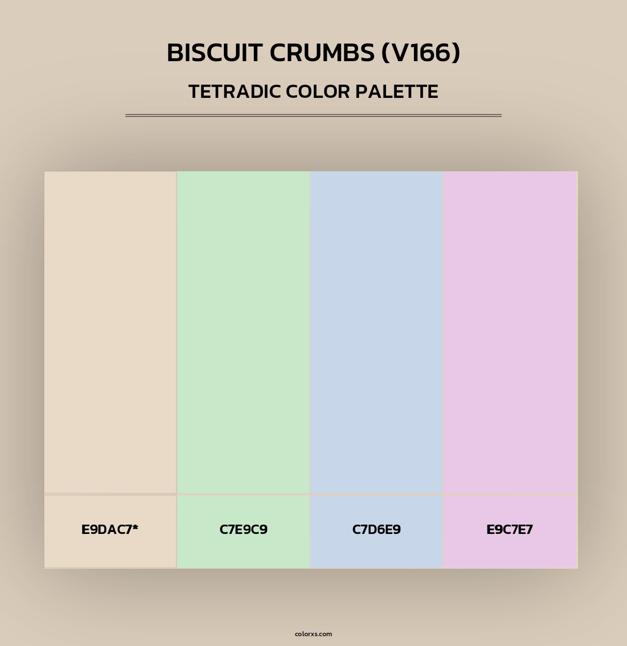 Biscuit Crumbs (V166) - Tetradic Color Palette
