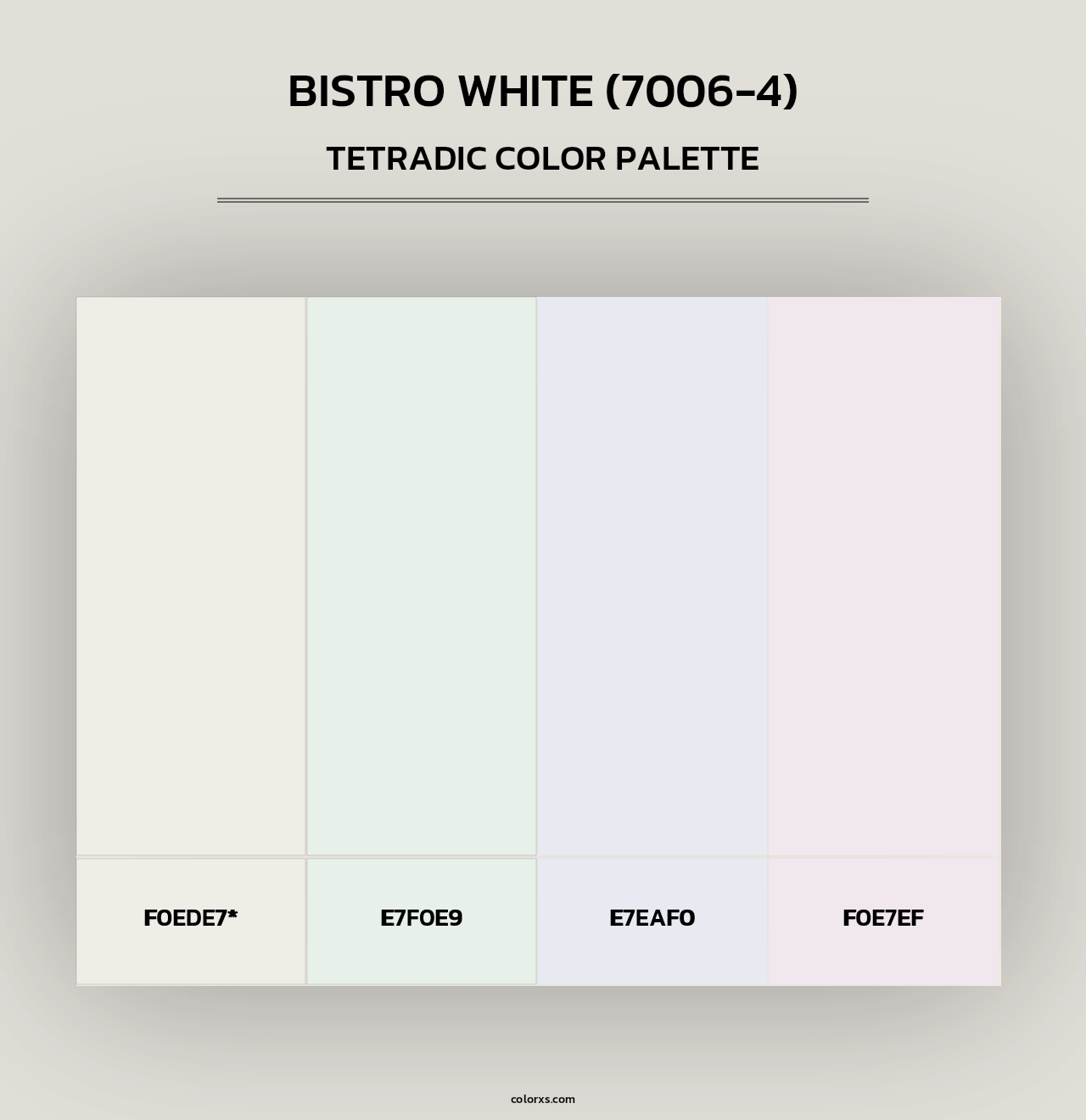 Bistro White (7006-4) - Tetradic Color Palette