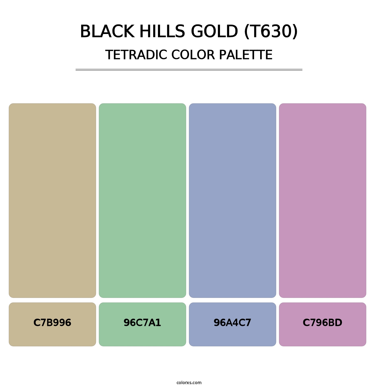 Black Hills Gold (T630) - Tetradic Color Palette