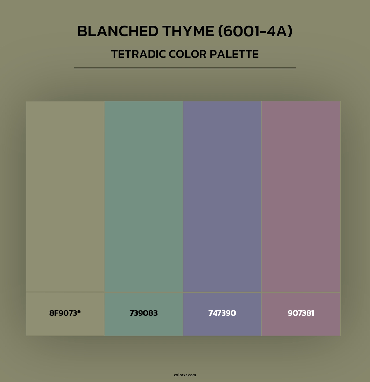 Blanched Thyme (6001-4A) - Tetradic Color Palette
