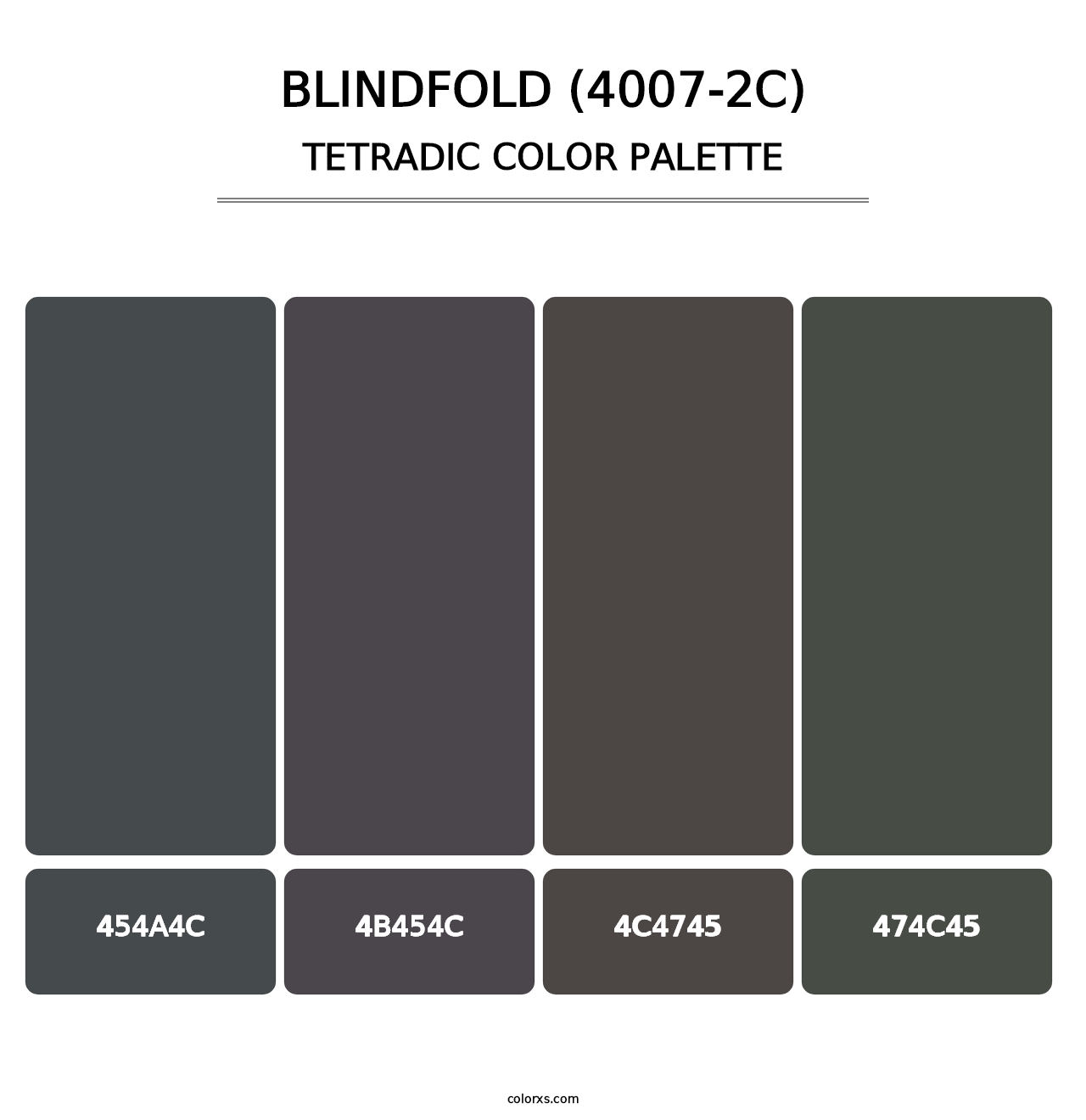 Blindfold (4007-2C) - Tetradic Color Palette