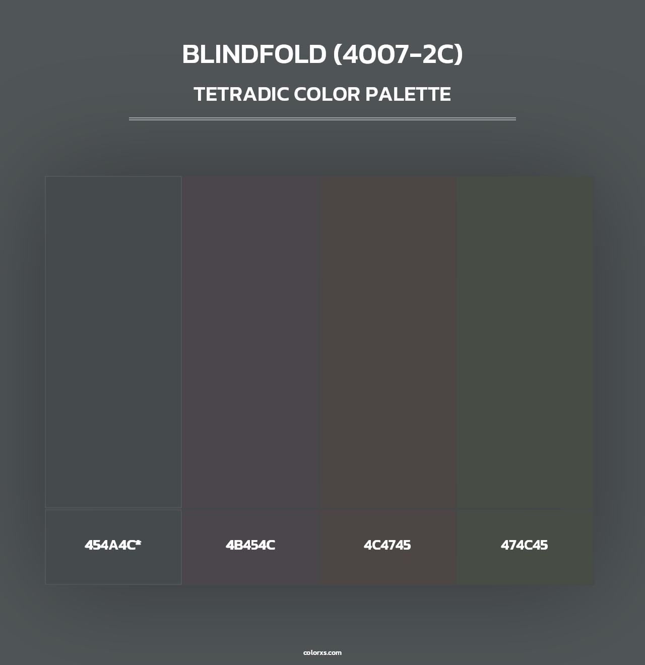 Blindfold (4007-2C) - Tetradic Color Palette