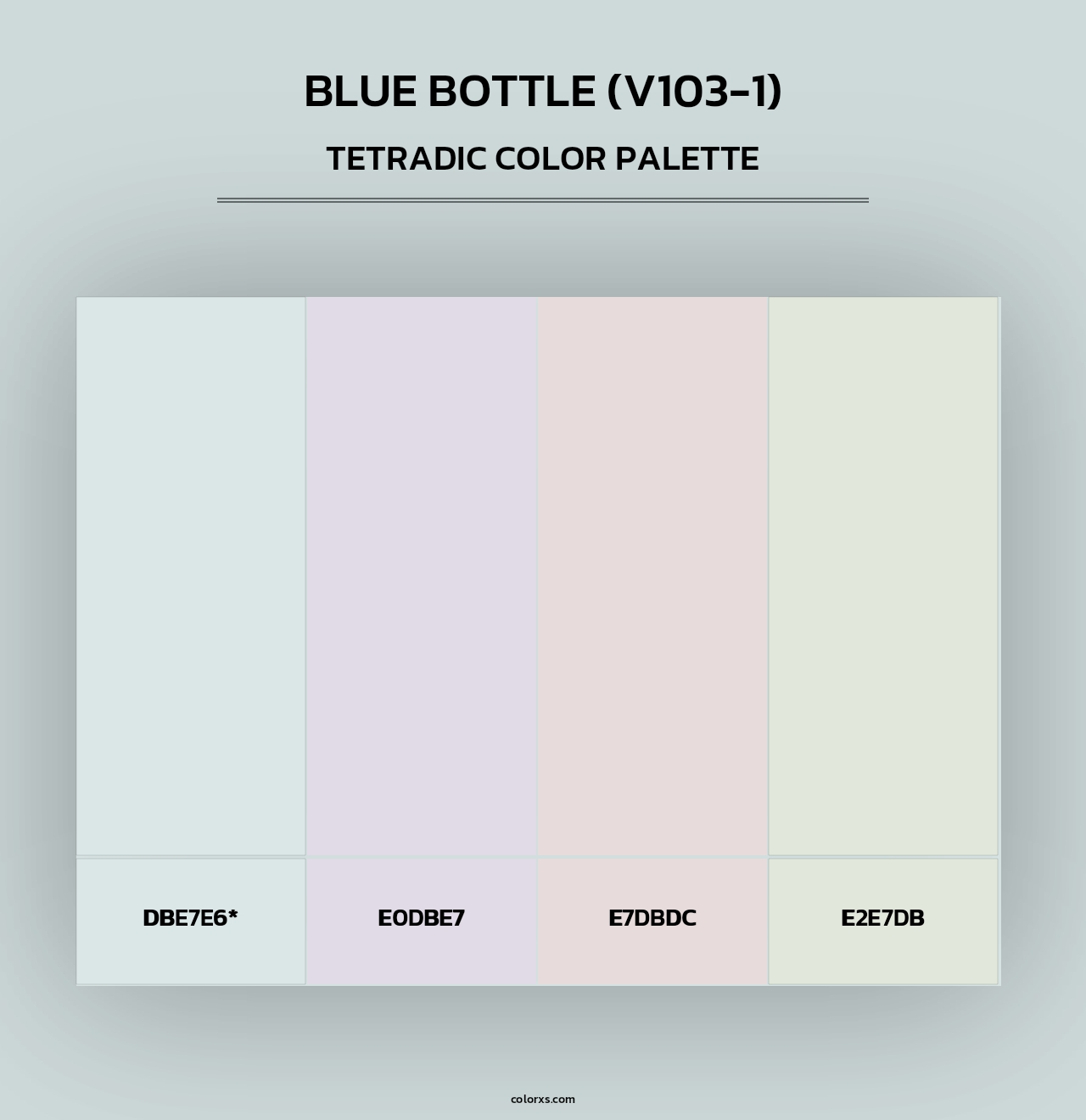 Blue Bottle (V103-1) - Tetradic Color Palette