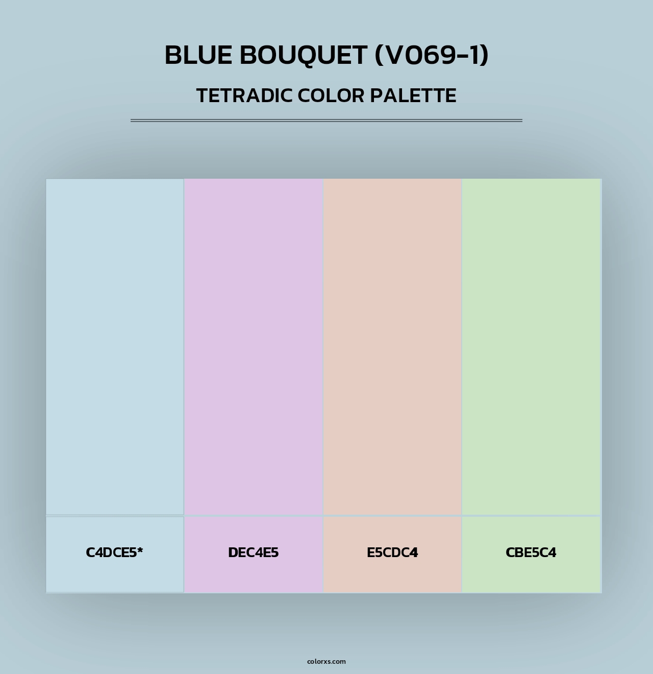 Blue Bouquet (V069-1) - Tetradic Color Palette