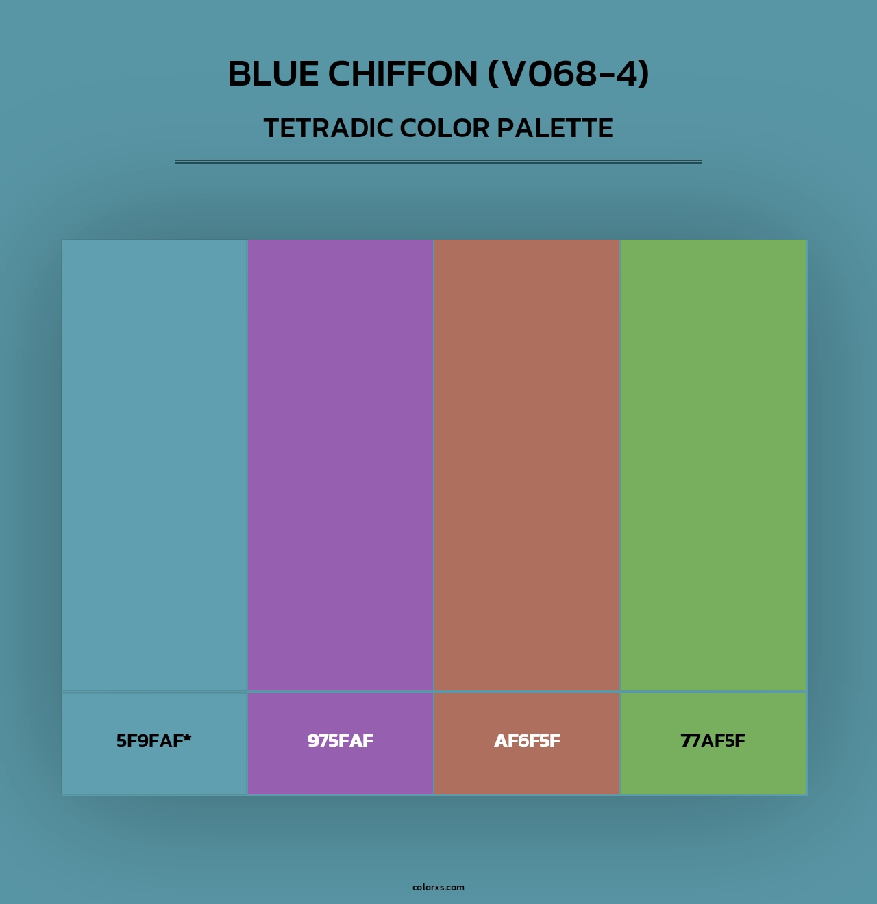 Blue Chiffon (V068-4) - Tetradic Color Palette