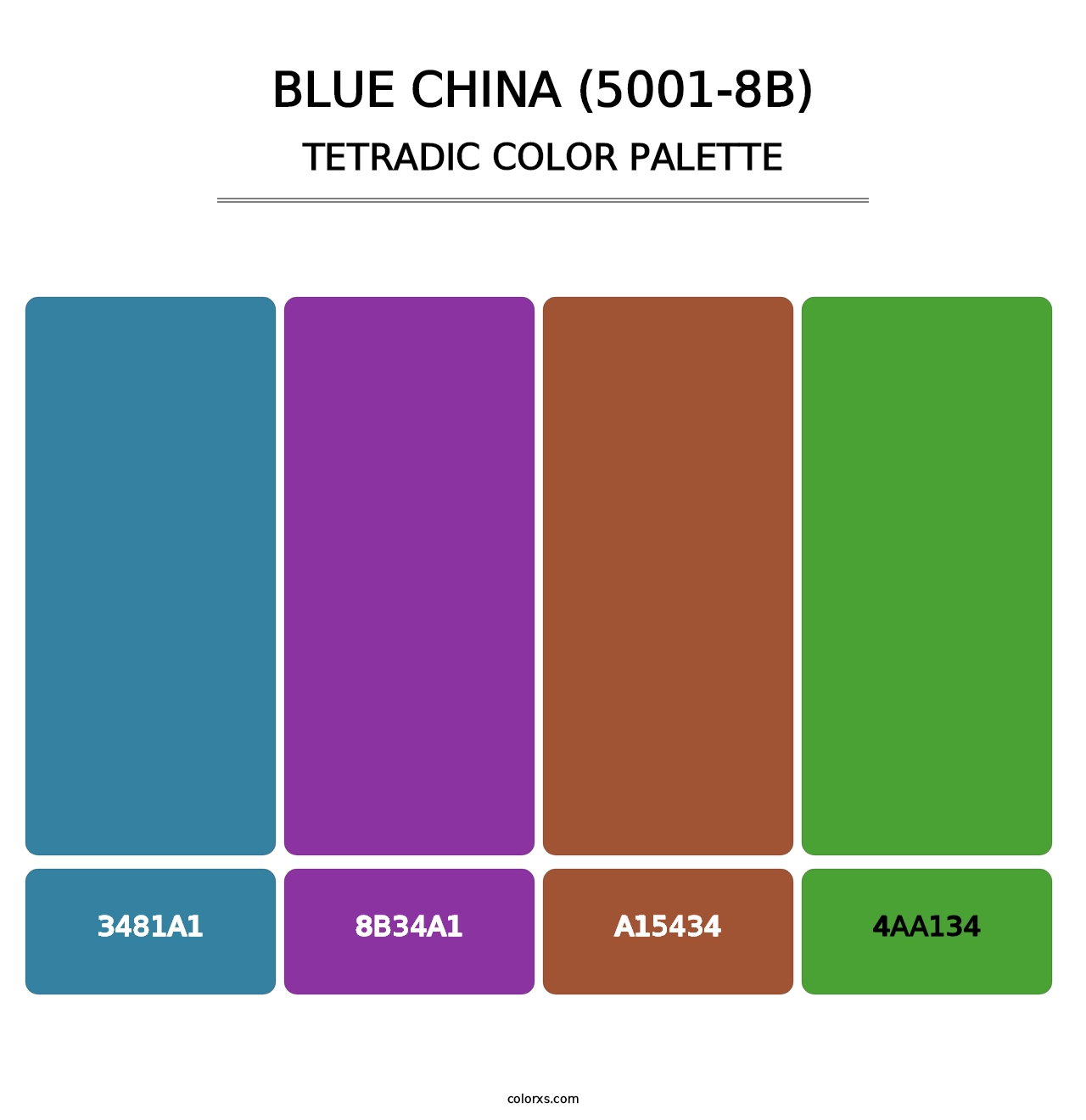 Blue China (5001-8B) - Tetradic Color Palette
