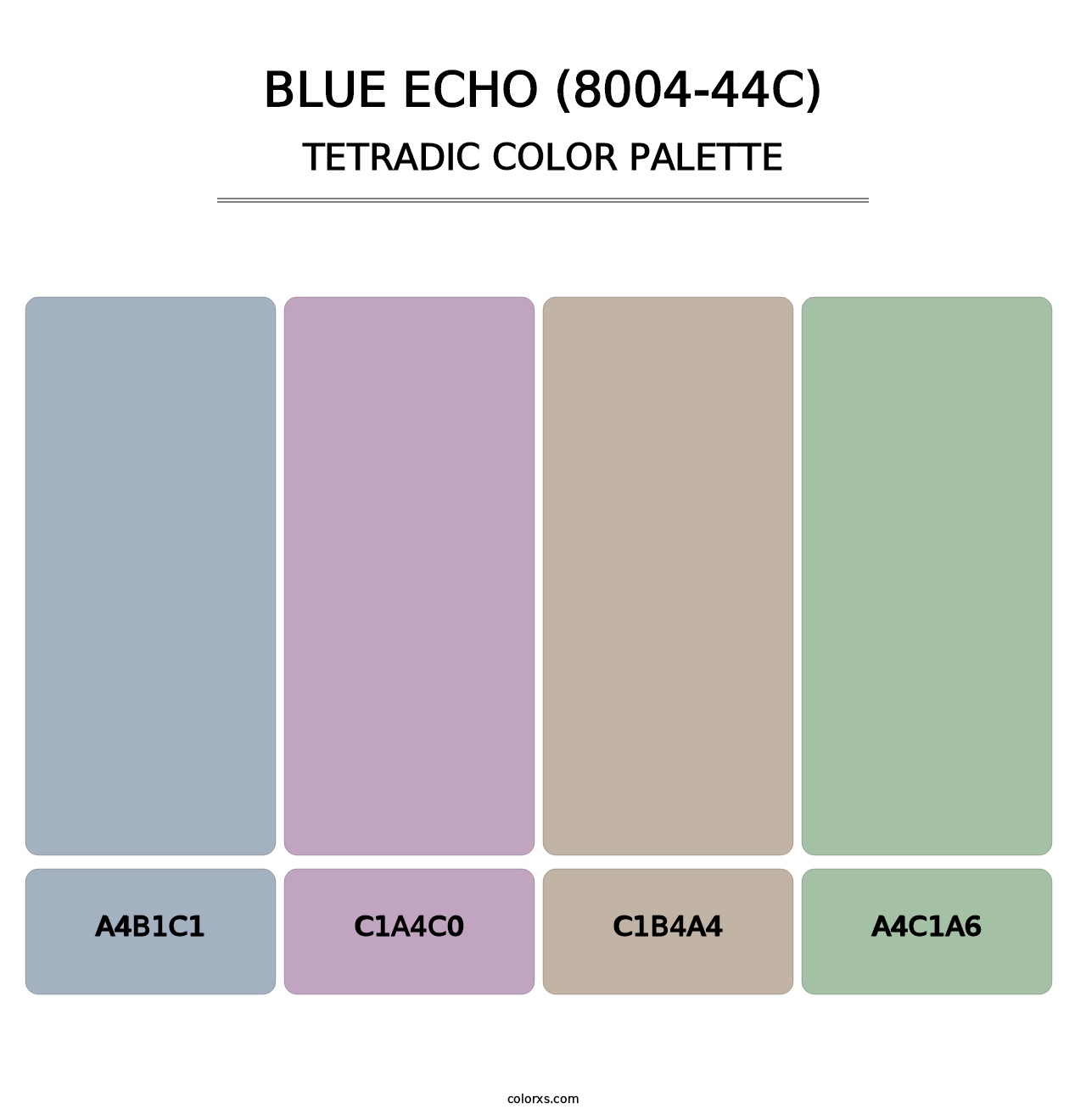 Blue Echo (8004-44C) - Tetradic Color Palette