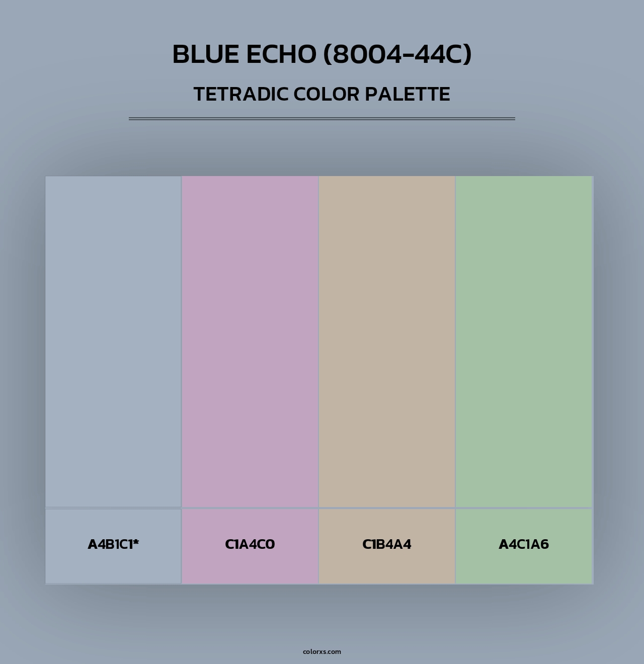 Blue Echo (8004-44C) - Tetradic Color Palette
