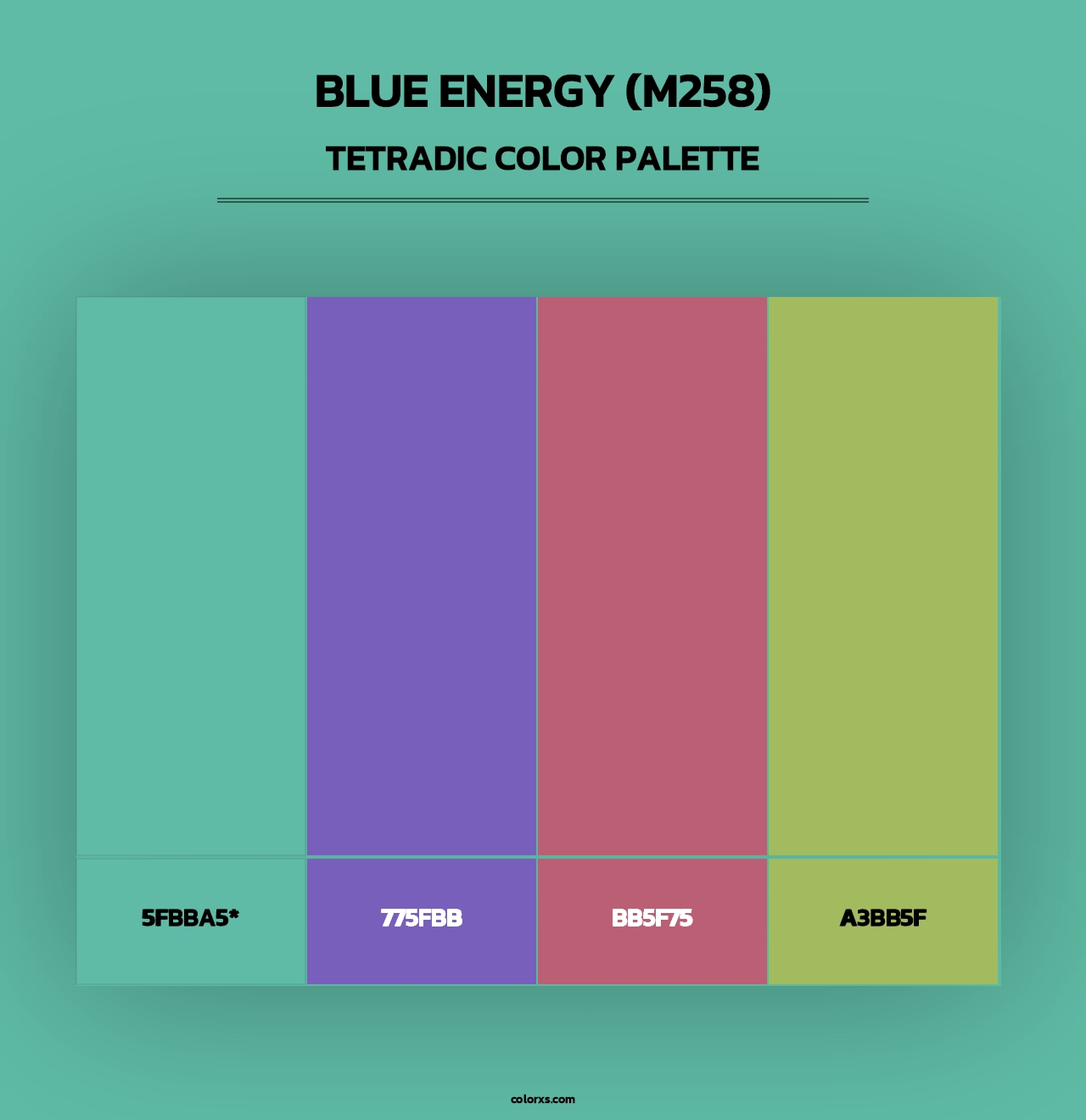 Blue Energy (M258) - Tetradic Color Palette