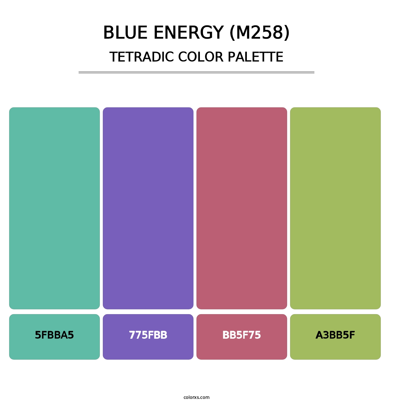 Blue Energy (M258) - Tetradic Color Palette