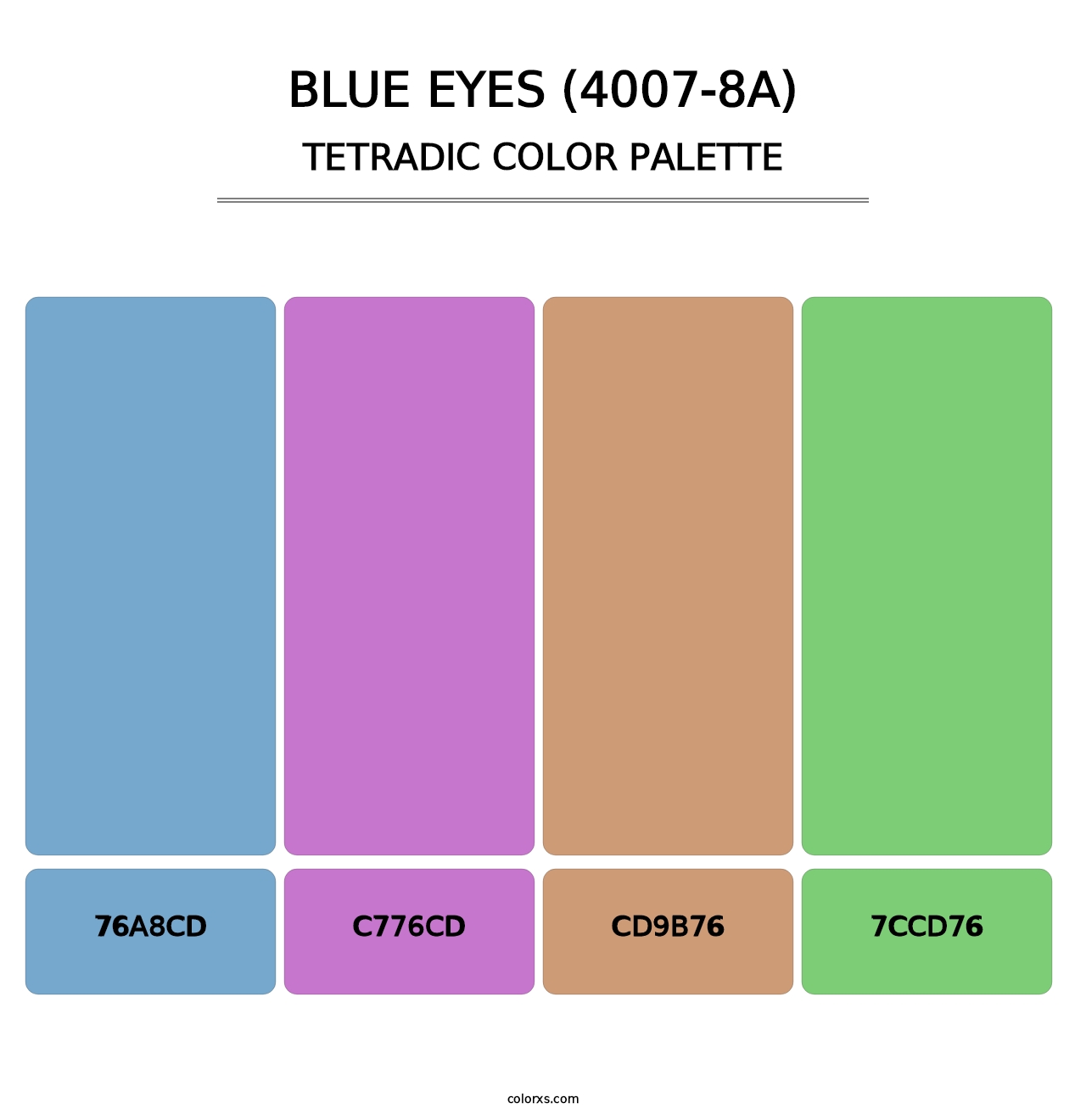 Blue Eyes (4007-8A) - Tetradic Color Palette