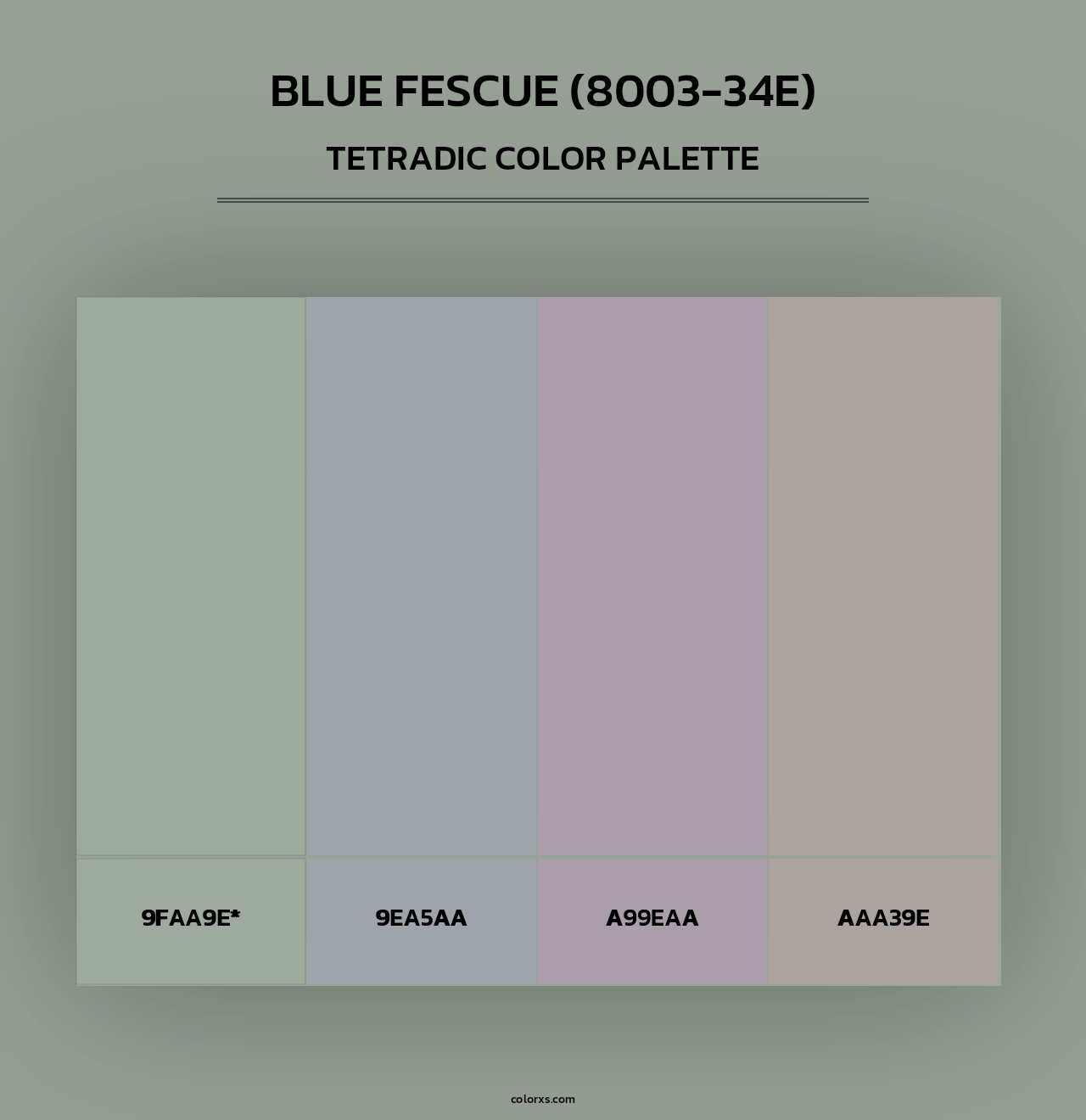 Blue Fescue (8003-34E) - Tetradic Color Palette