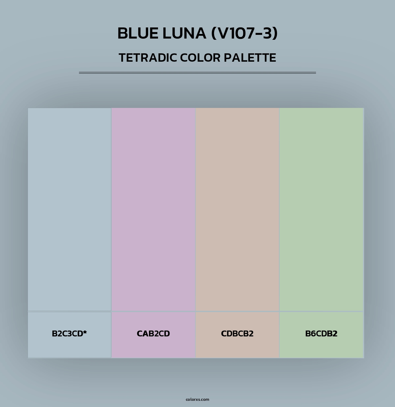 Blue Luna (V107-3) - Tetradic Color Palette