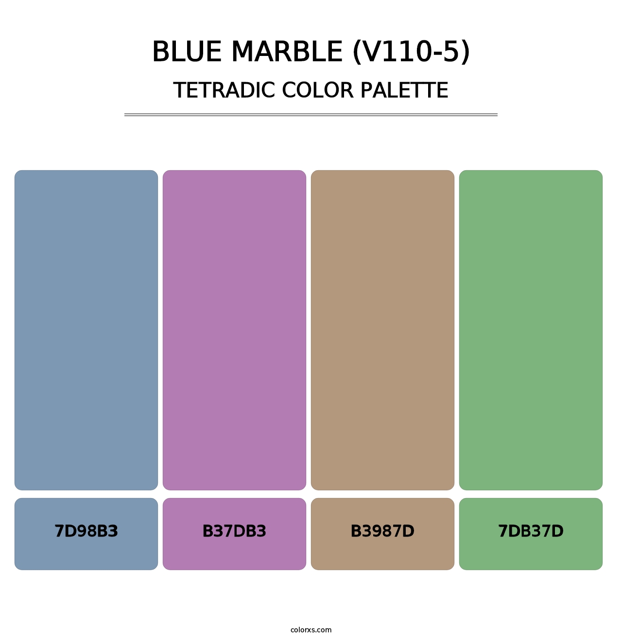 Blue Marble (V110-5) - Tetradic Color Palette