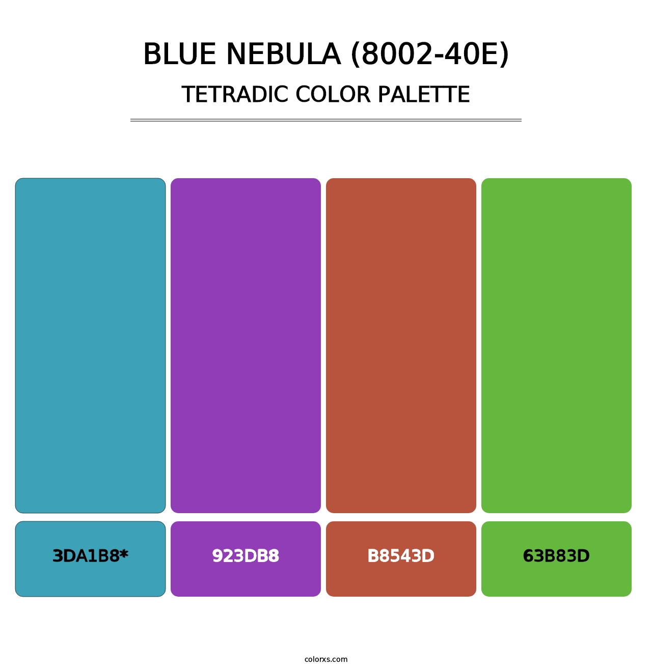 Blue Nebula (8002-40E) - Tetradic Color Palette