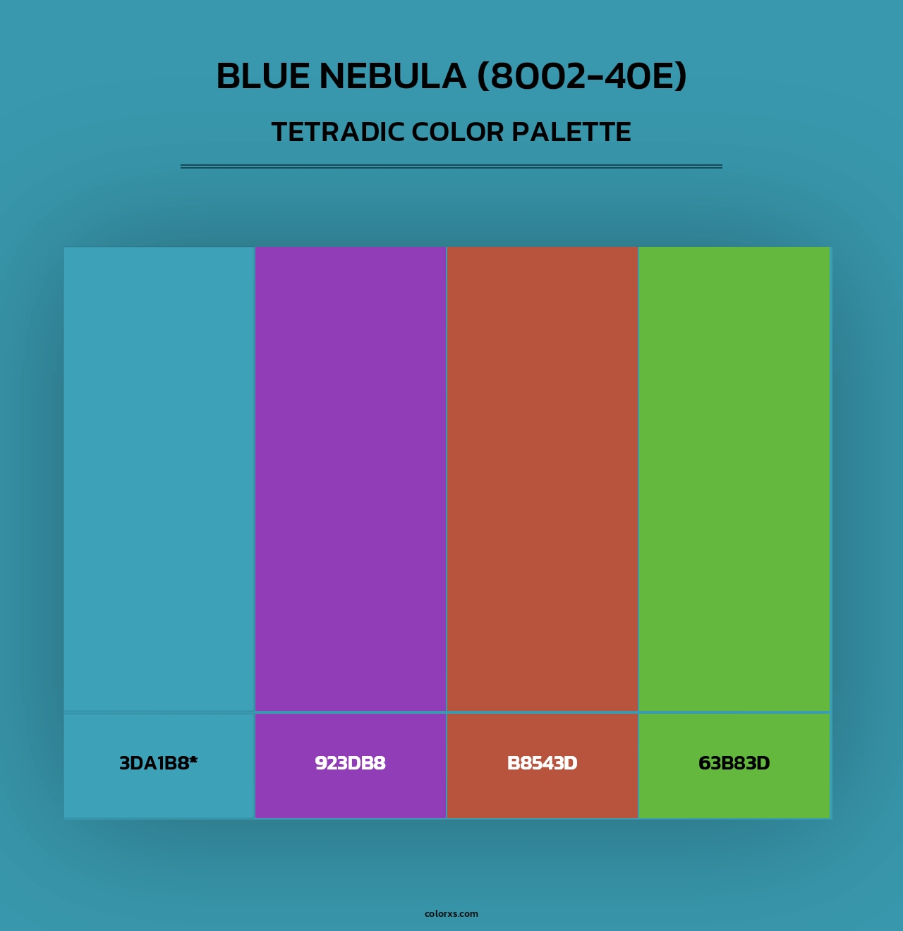 Blue Nebula (8002-40E) - Tetradic Color Palette