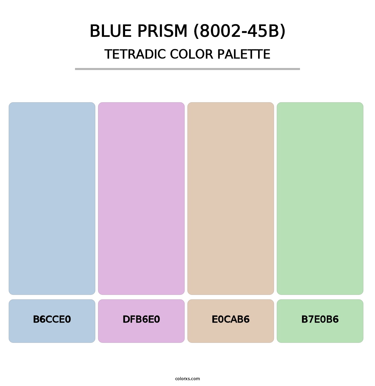 Blue Prism (8002-45B) - Tetradic Color Palette