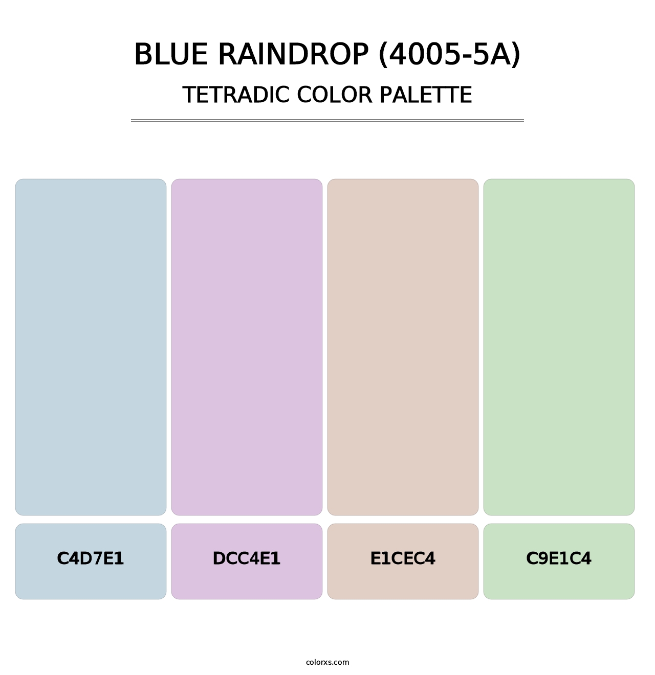 Blue Raindrop (4005-5A) - Tetradic Color Palette