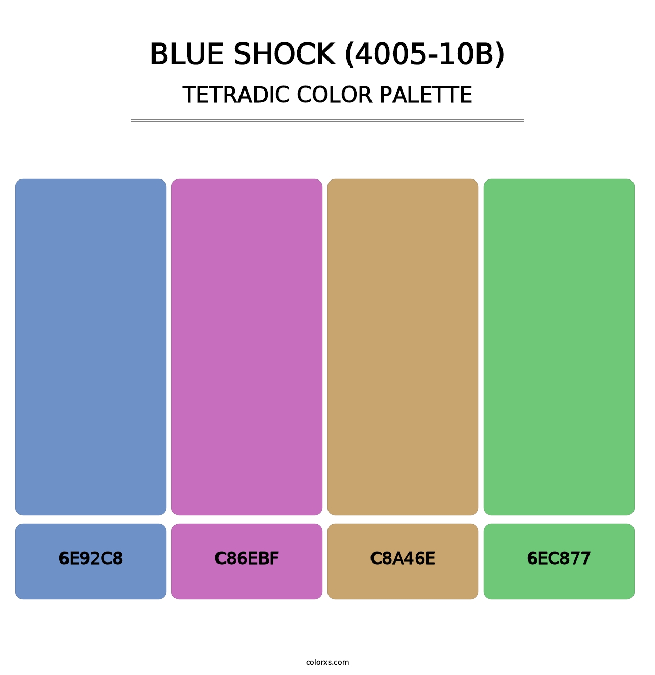 Blue Shock (4005-10B) - Tetradic Color Palette