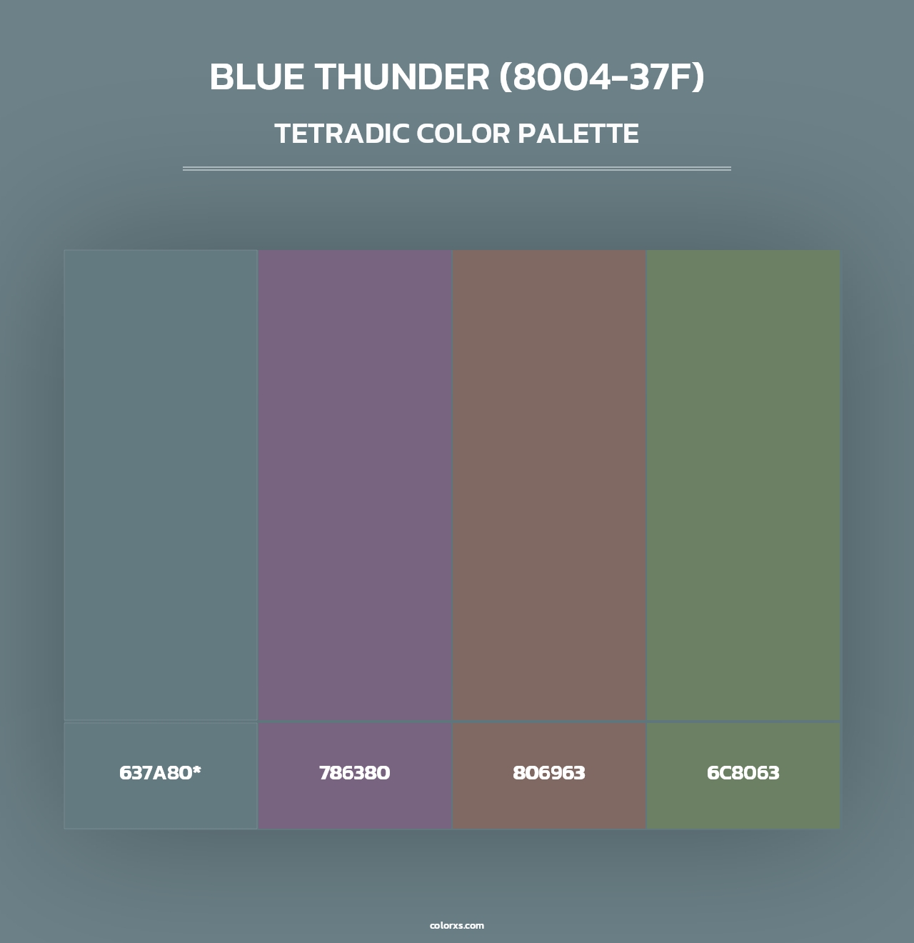 Blue Thunder (8004-37F) - Tetradic Color Palette