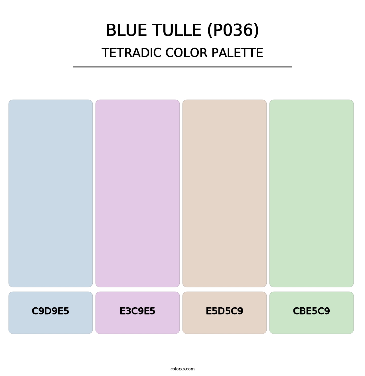 Blue Tulle (P036) - Tetradic Color Palette