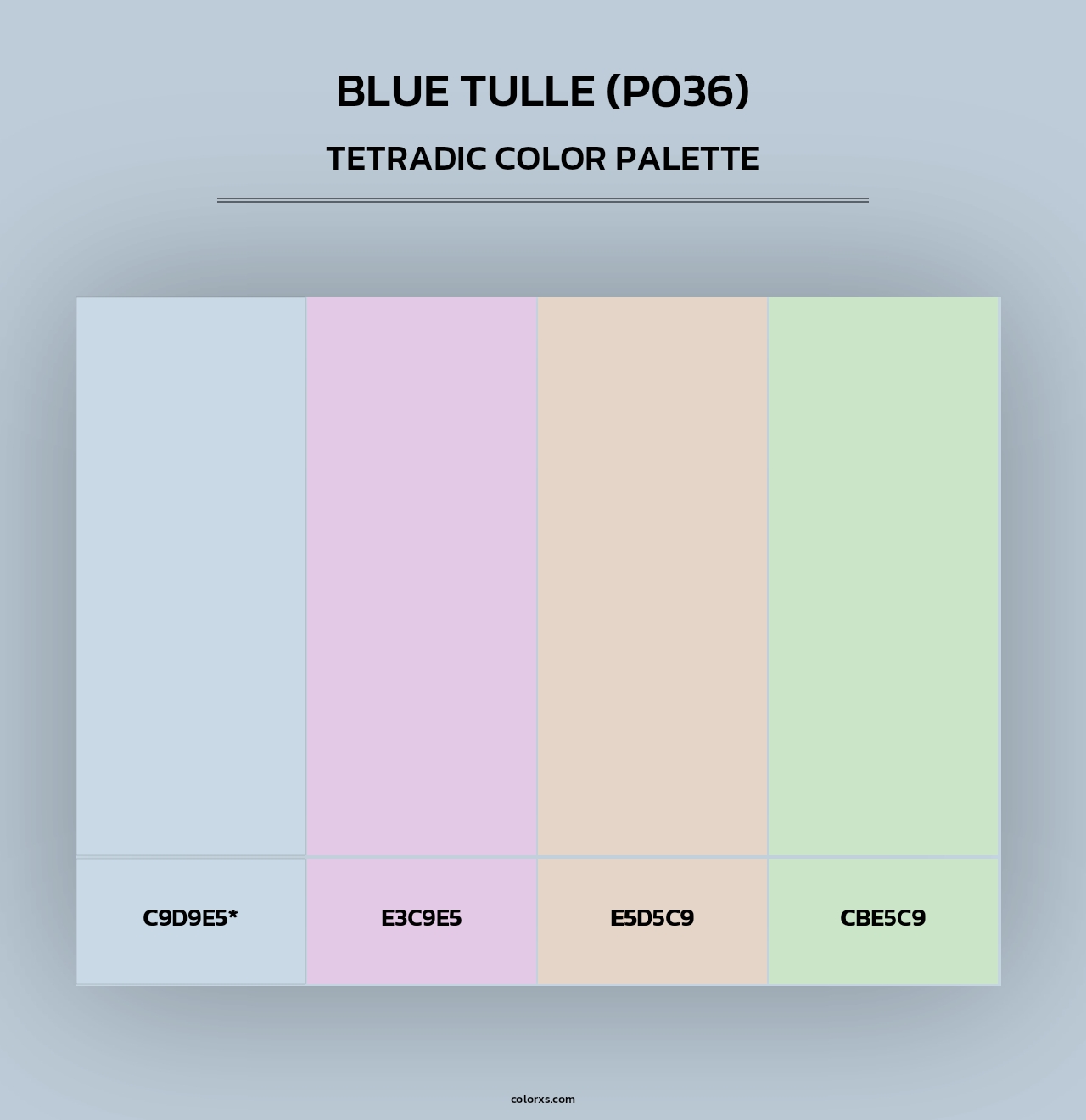 Blue Tulle (P036) - Tetradic Color Palette