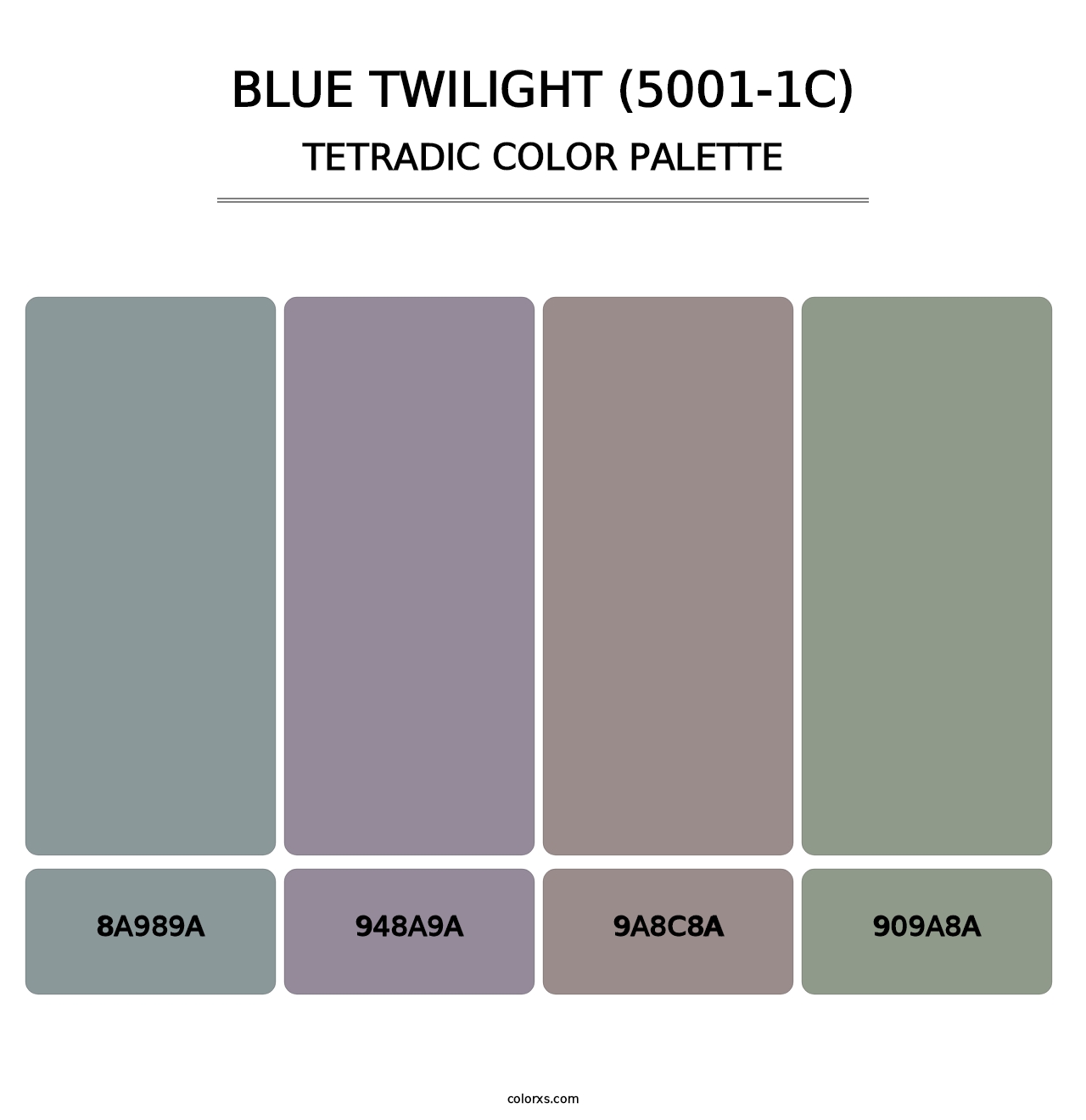 Blue Twilight (5001-1C) - Tetradic Color Palette