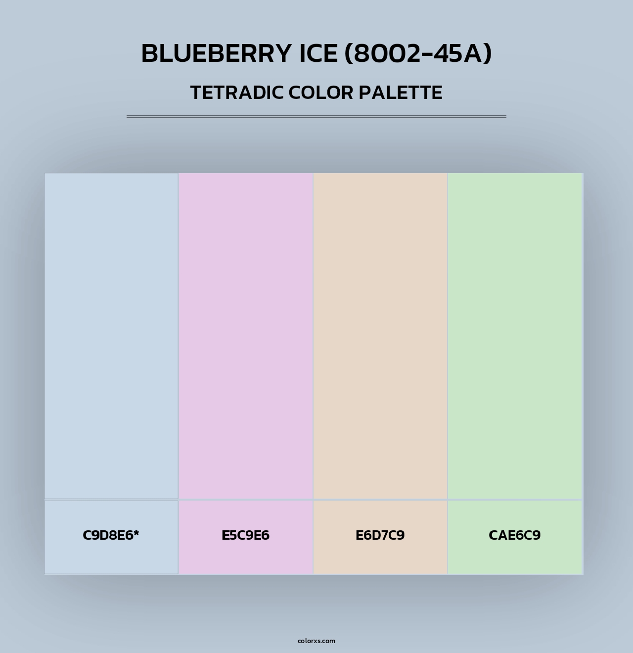 Blueberry Ice (8002-45A) - Tetradic Color Palette