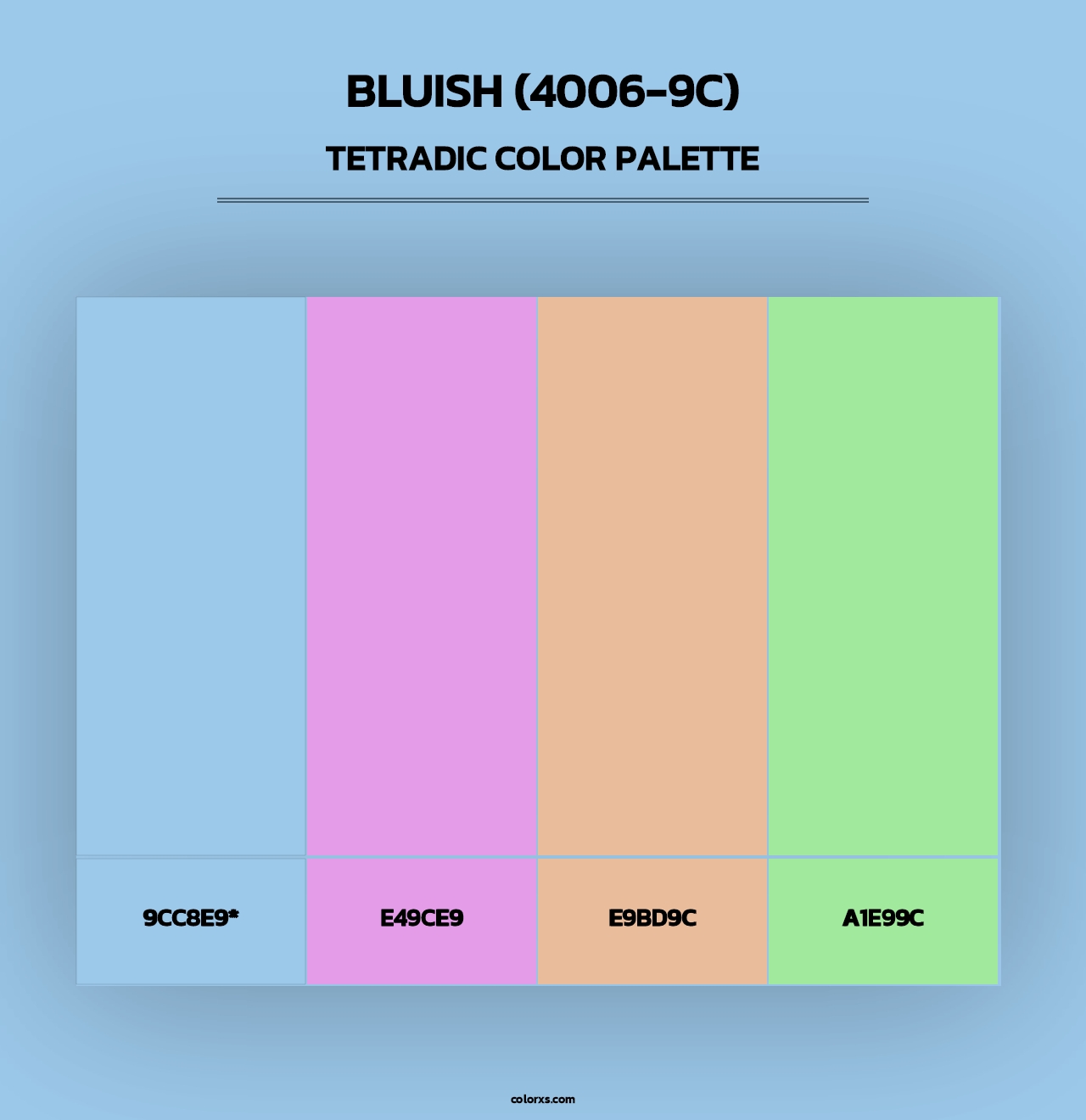 Bluish (4006-9C) - Tetradic Color Palette