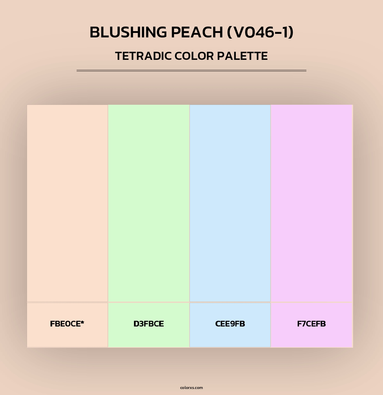 Blushing Peach (V046-1) - Tetradic Color Palette