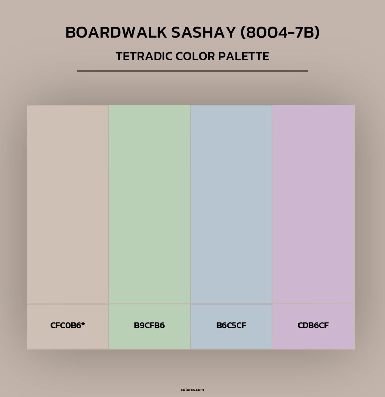 Boardwalk Sashay (8004-7B) - Tetradic Color Palette